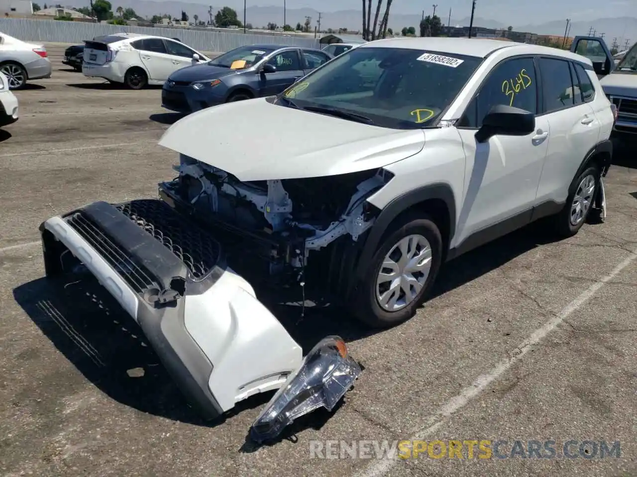 2 Photograph of a damaged car 7MUAAAAG7NV005967 TOYOTA COROLLA CR 2022