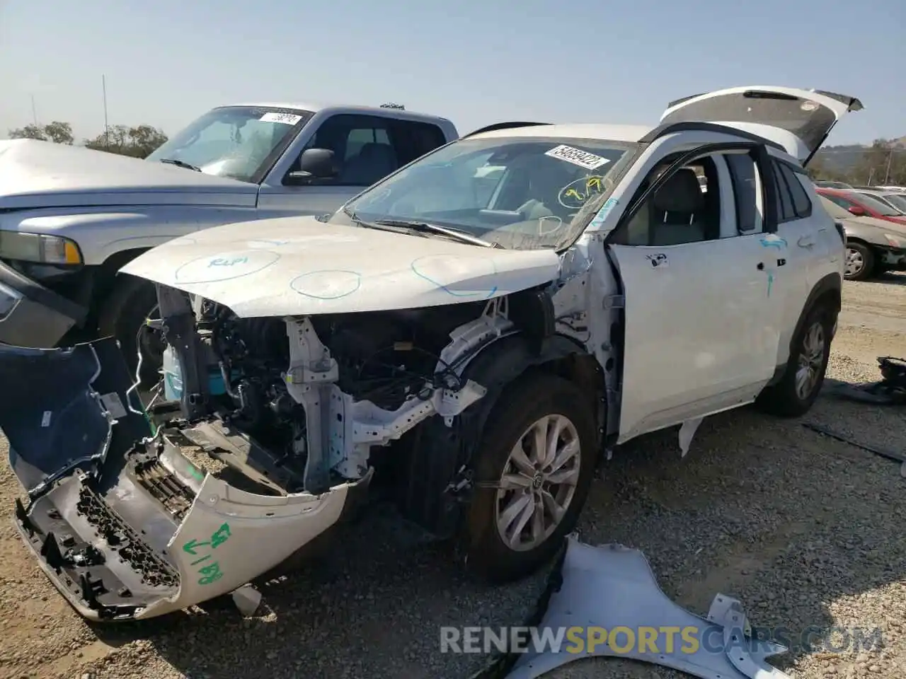 2 Photograph of a damaged car 7MUCAABG1NV004126 TOYOTA COROLLA CR 2022