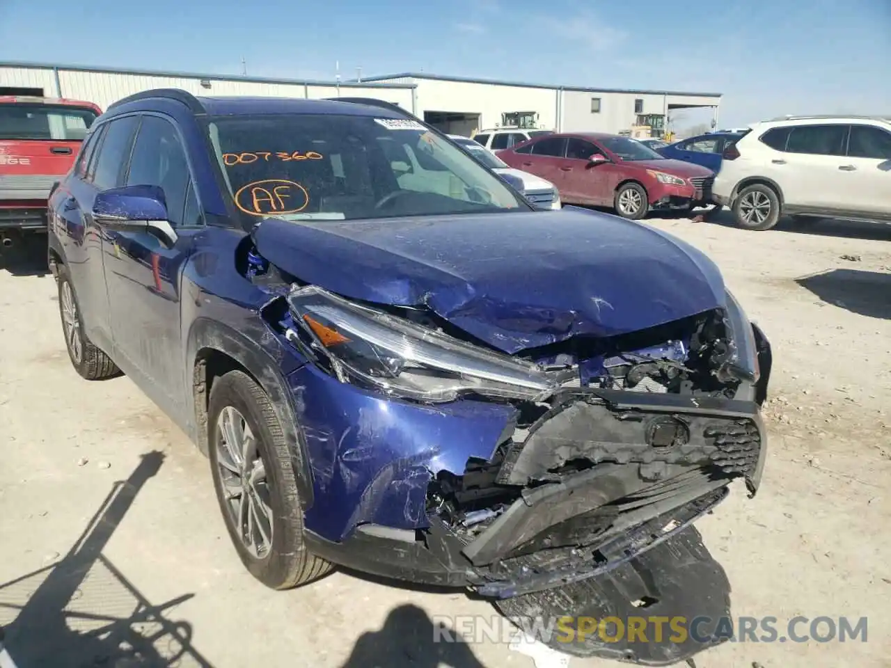 1 Photograph of a damaged car 7MUDAABG7NV007360 TOYOTA COROLLA CR 2022