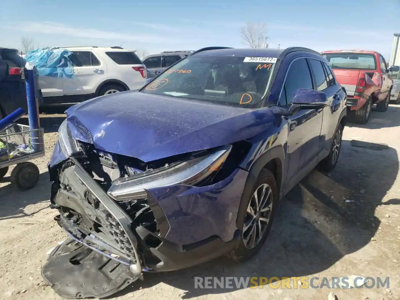 2 Photograph of a damaged car 7MUDAABG7NV007360 TOYOTA COROLLA CR 2022