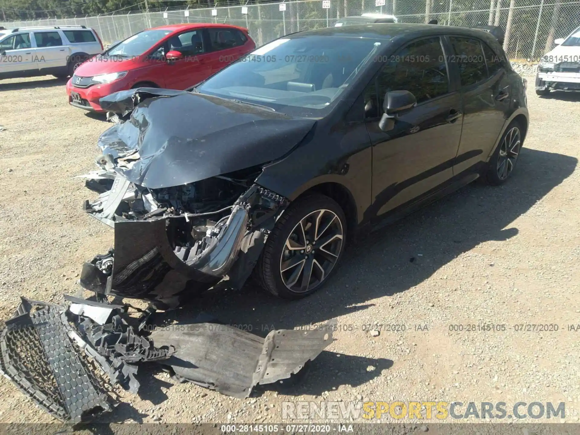 2 Фотография поврежденного автомобиля JTNK4RBE0K3005593 TOYOTA COROLLA HATCHBACK 2019