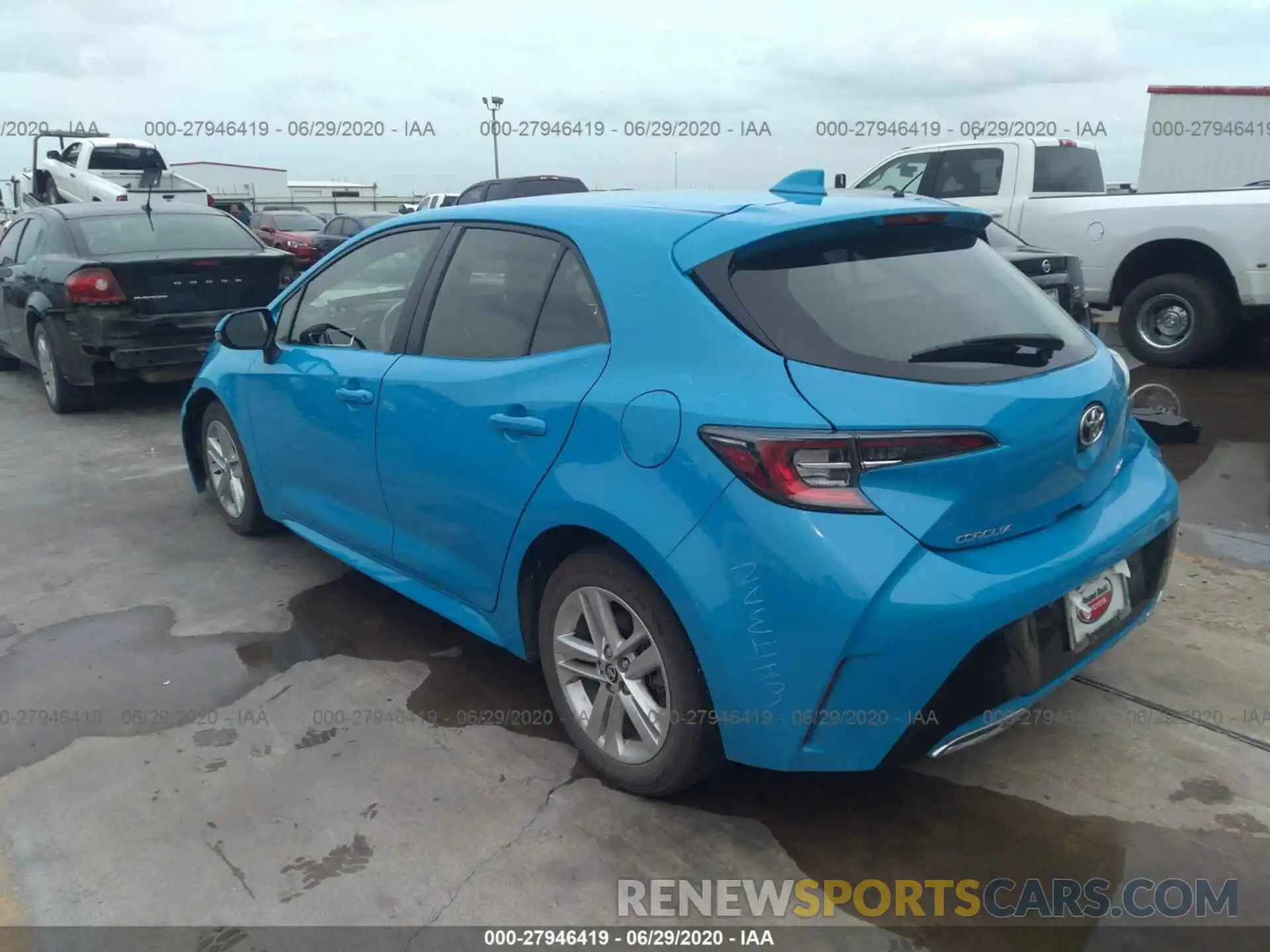 3 Photograph of a damaged car JTNK4RBE0K3033653 TOYOTA COROLLA HATCHBACK 2019