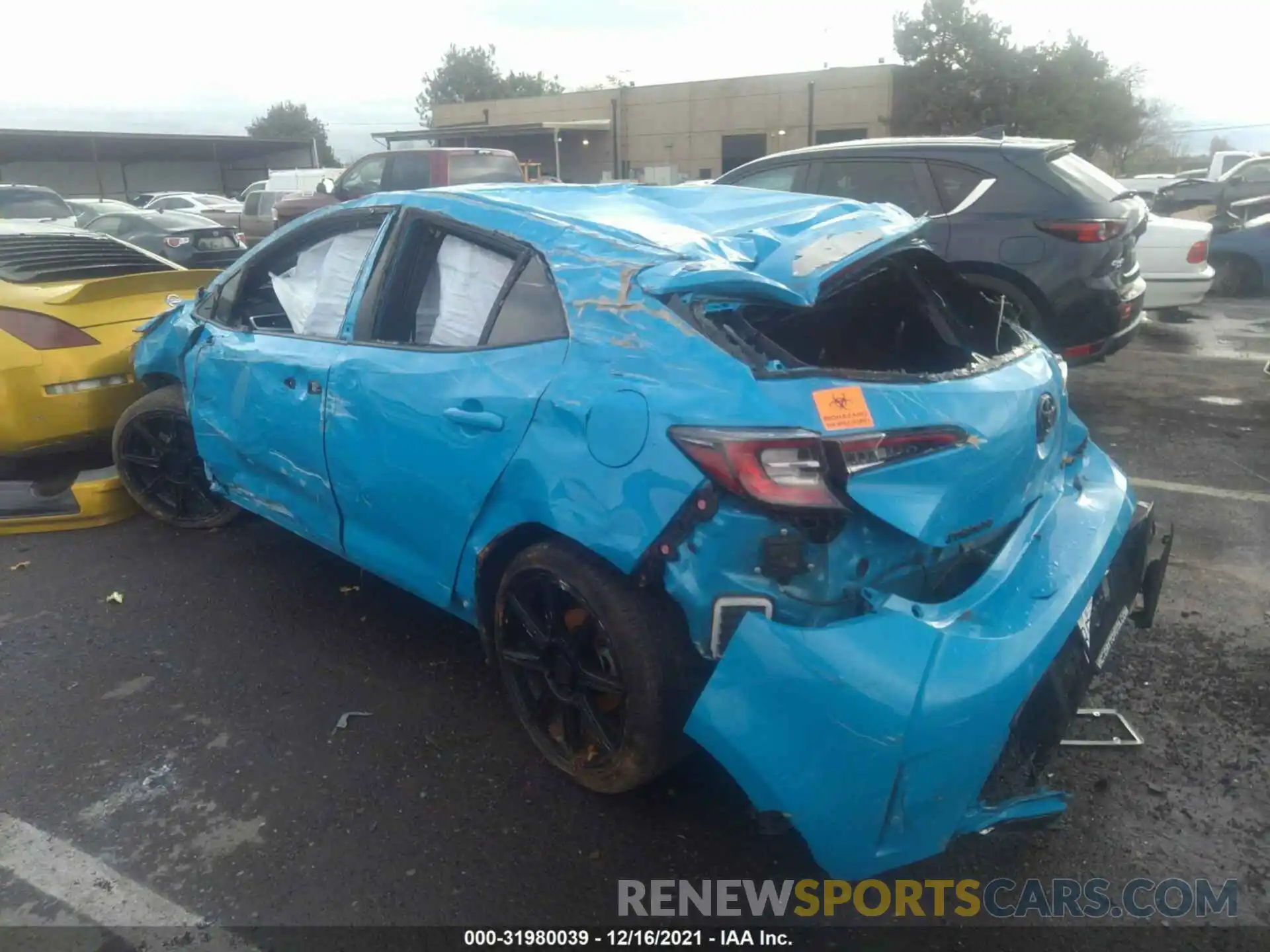 3 Photograph of a damaged car JTNK4RBE0K3036665 TOYOTA COROLLA HATCHBACK 2019