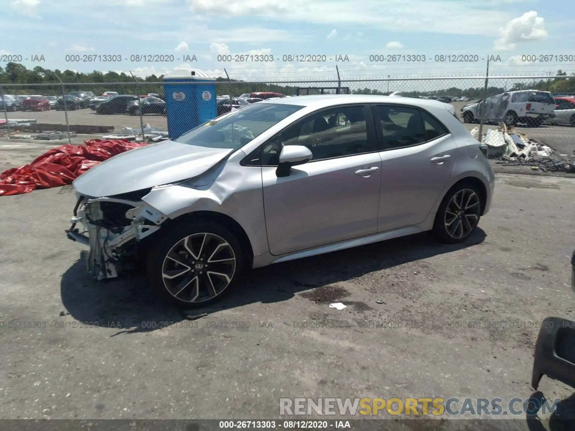 2 Photograph of a damaged car JTNK4RBE0K3039632 TOYOTA COROLLA HATCHBACK 2019