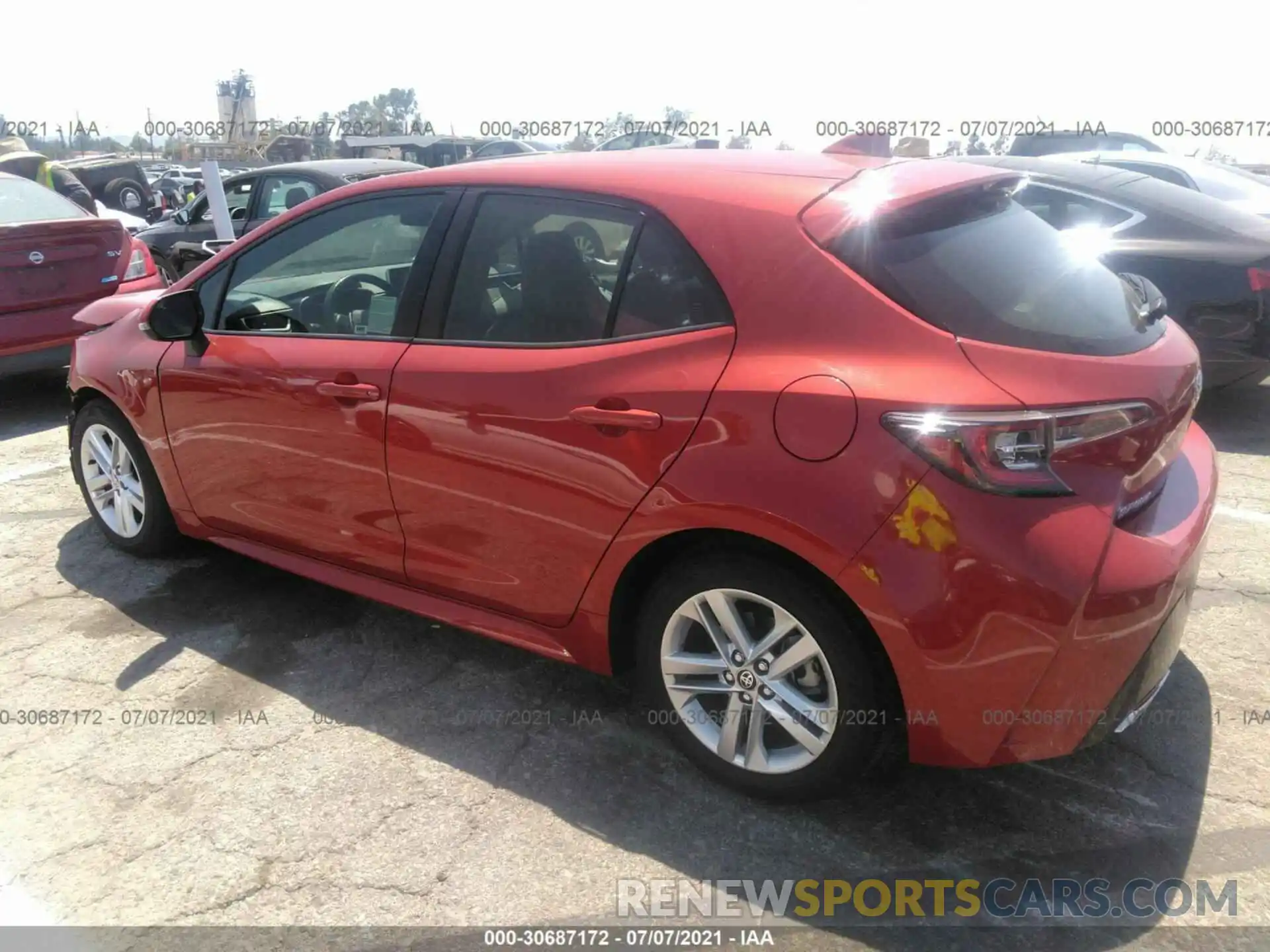 3 Photograph of a damaged car JTNK4RBE0K3041820 TOYOTA COROLLA HATCHBACK 2019