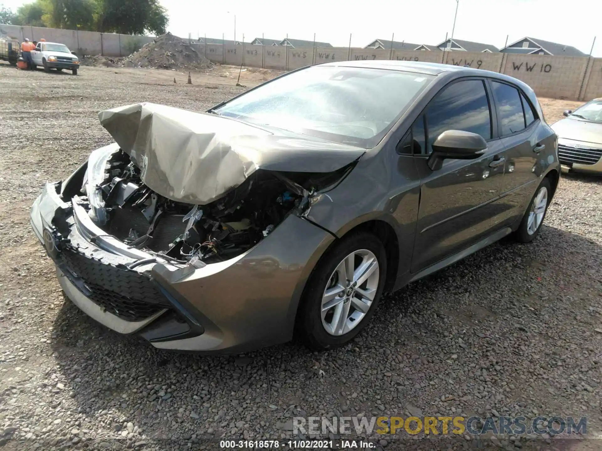 2 Photograph of a damaged car JTNK4RBE0K3043065 TOYOTA COROLLA HATCHBACK 2019