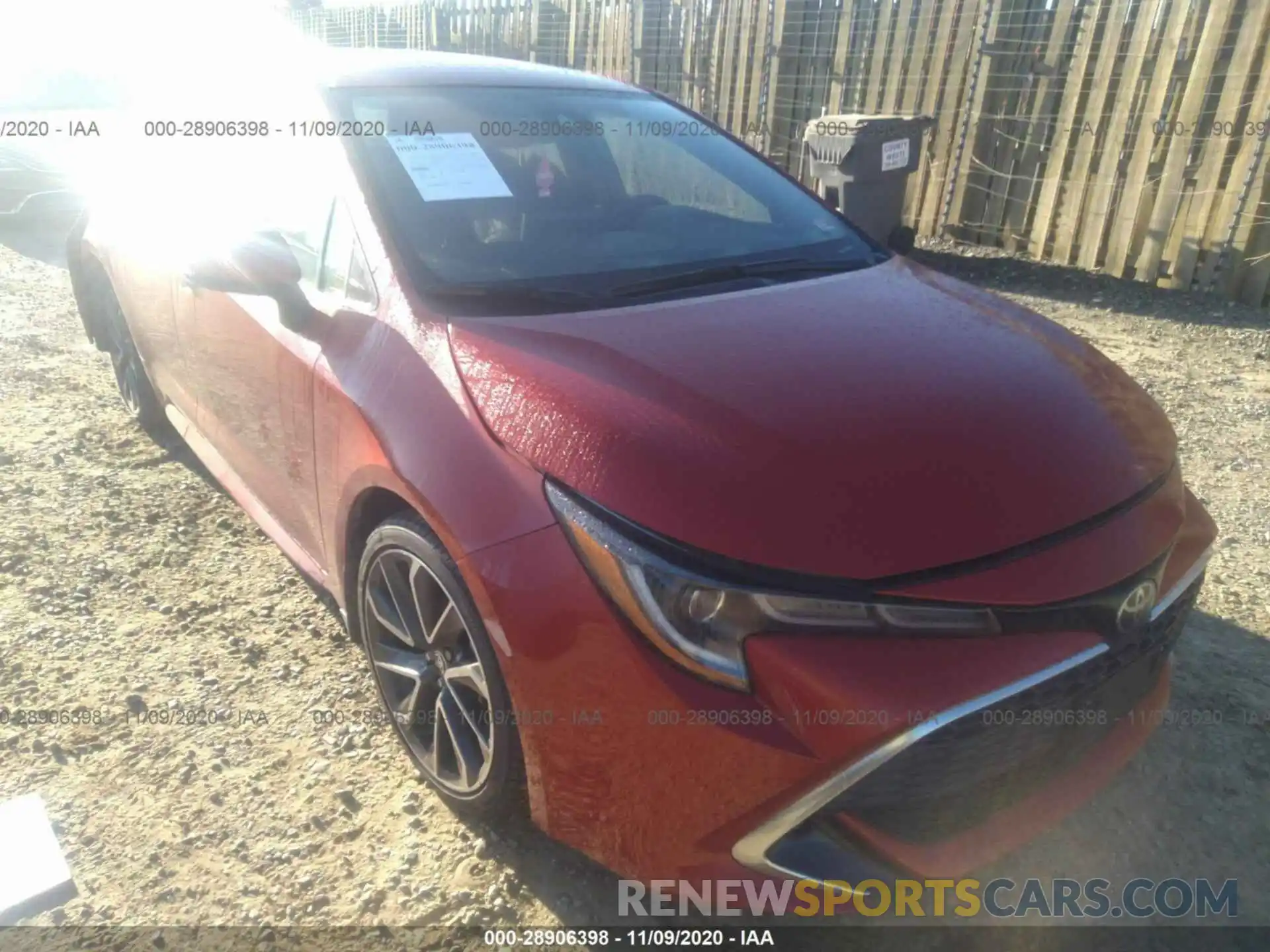 1 Photograph of a damaged car JTNK4RBE0K3044572 TOYOTA COROLLA HATCHBACK 2019