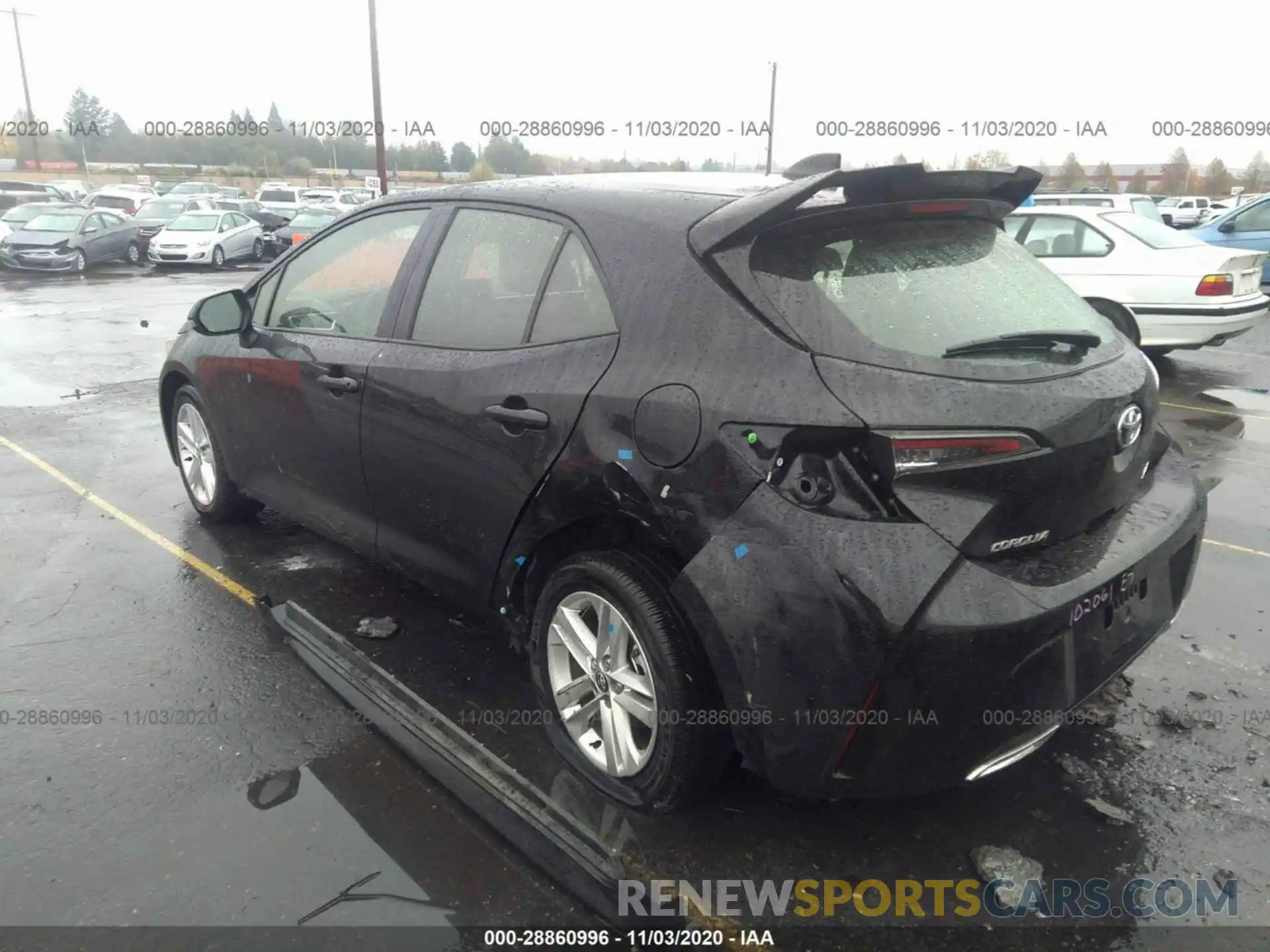 3 Photograph of a damaged car JTNK4RBE0K3054616 TOYOTA COROLLA HATCHBACK 2019