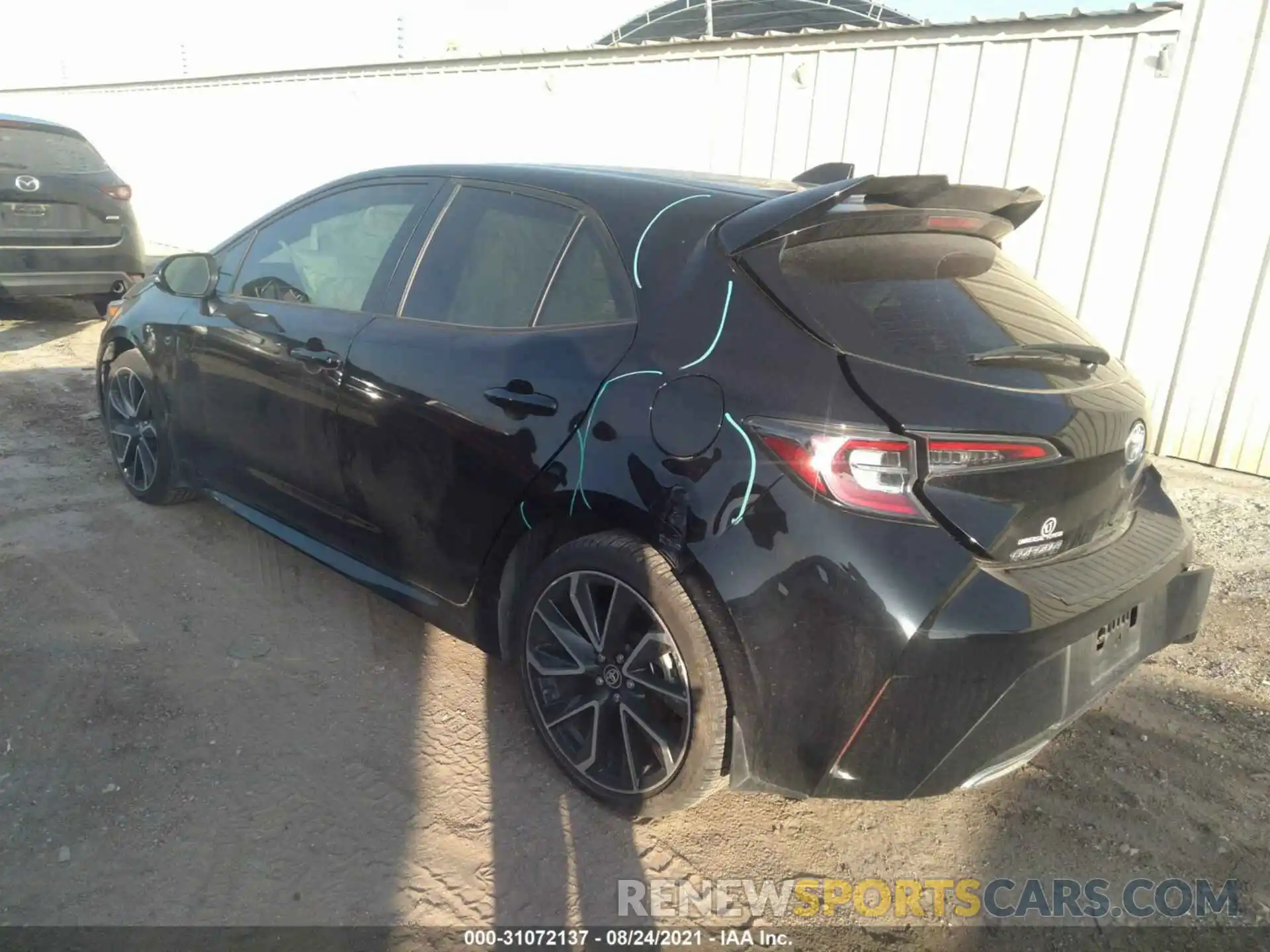 3 Photograph of a damaged car JTNK4RBE0K3067236 TOYOTA COROLLA HATCHBACK 2019