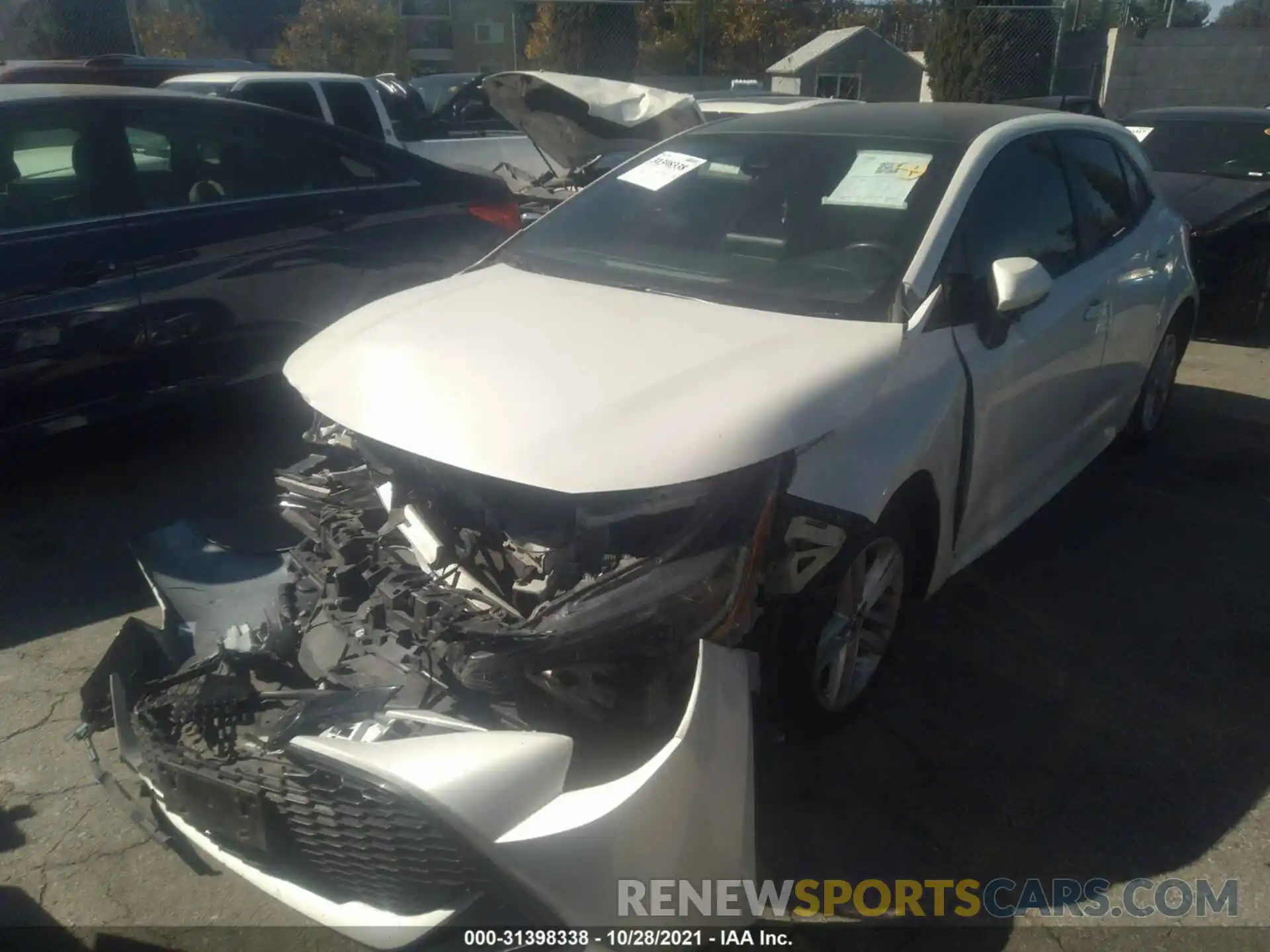 2 Photograph of a damaged car JTNK4RBE1K3001987 TOYOTA COROLLA HATCHBACK 2019