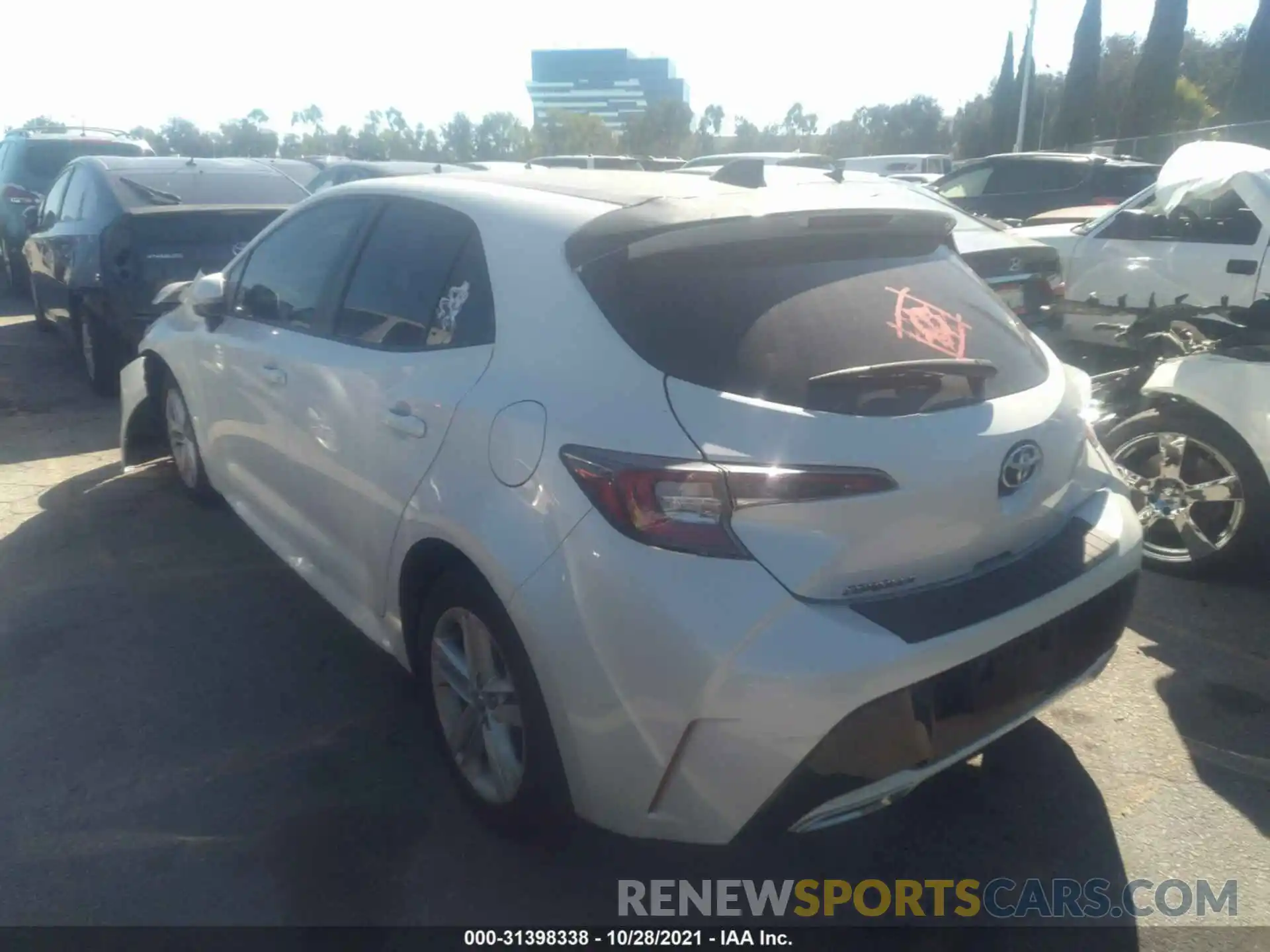 3 Photograph of a damaged car JTNK4RBE1K3001987 TOYOTA COROLLA HATCHBACK 2019