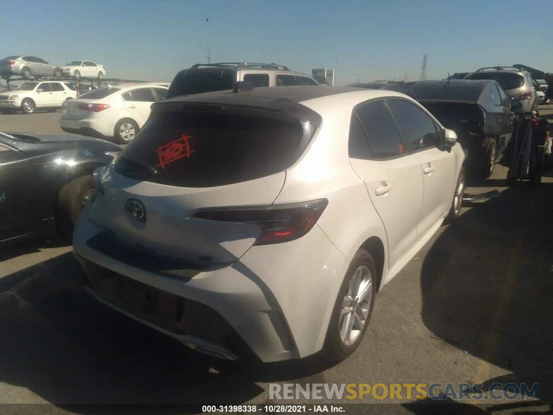 4 Photograph of a damaged car JTNK4RBE1K3001987 TOYOTA COROLLA HATCHBACK 2019