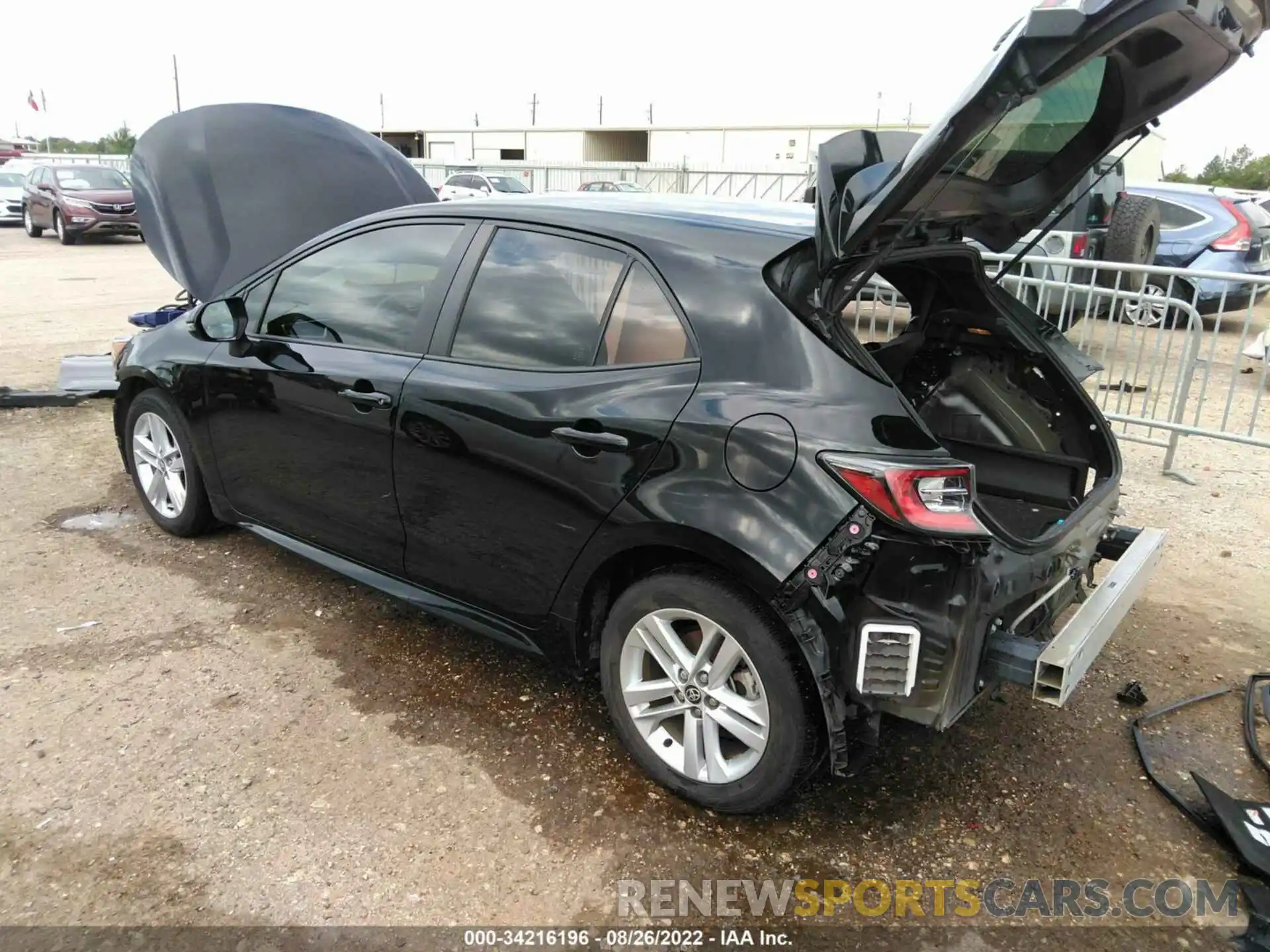 3 Photograph of a damaged car JTNK4RBE1K3003898 TOYOTA COROLLA HATCHBACK 2019