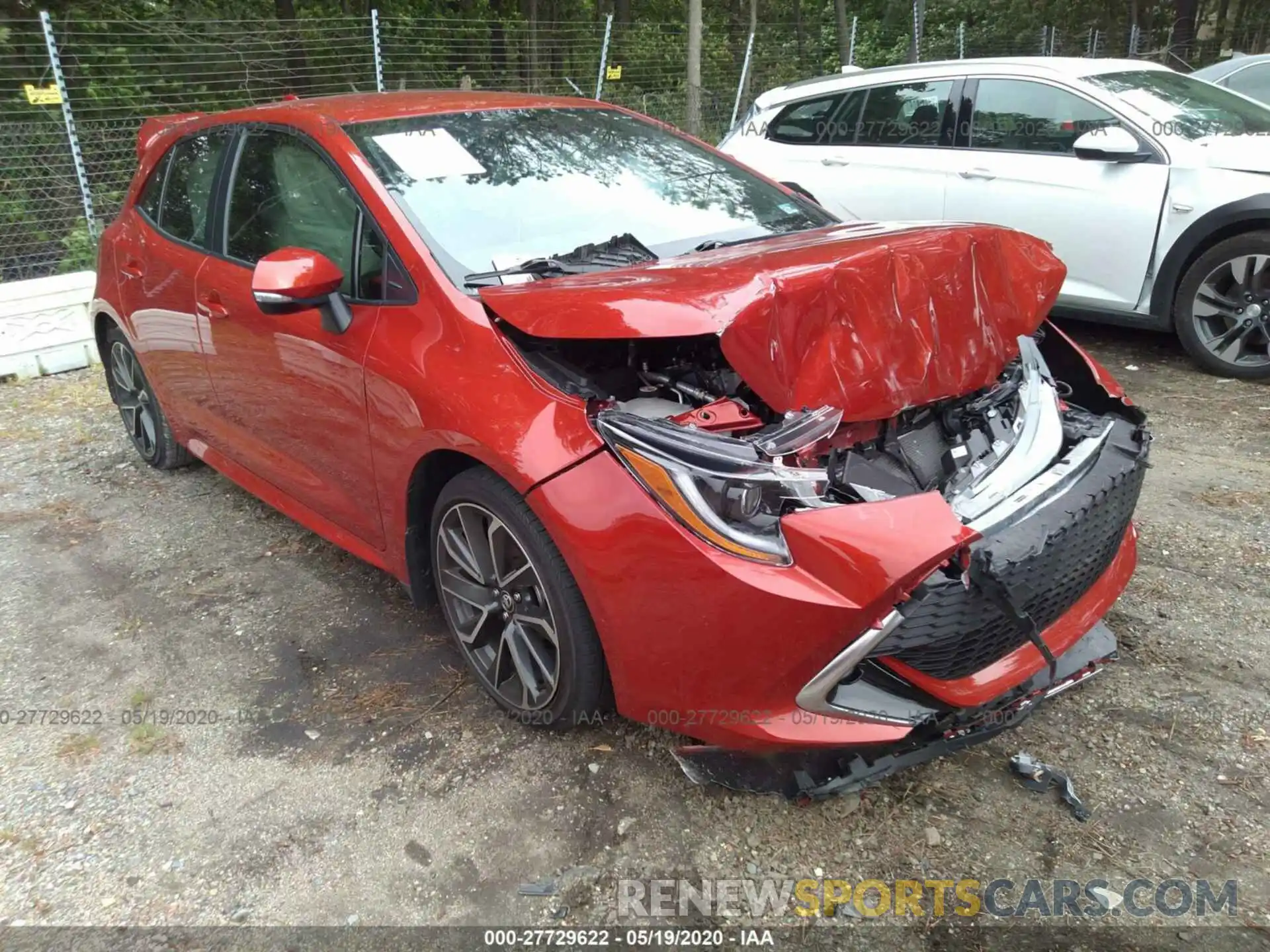 1 Photograph of a damaged car JTNK4RBE1K3017347 TOYOTA COROLLA HATCHBACK 2019