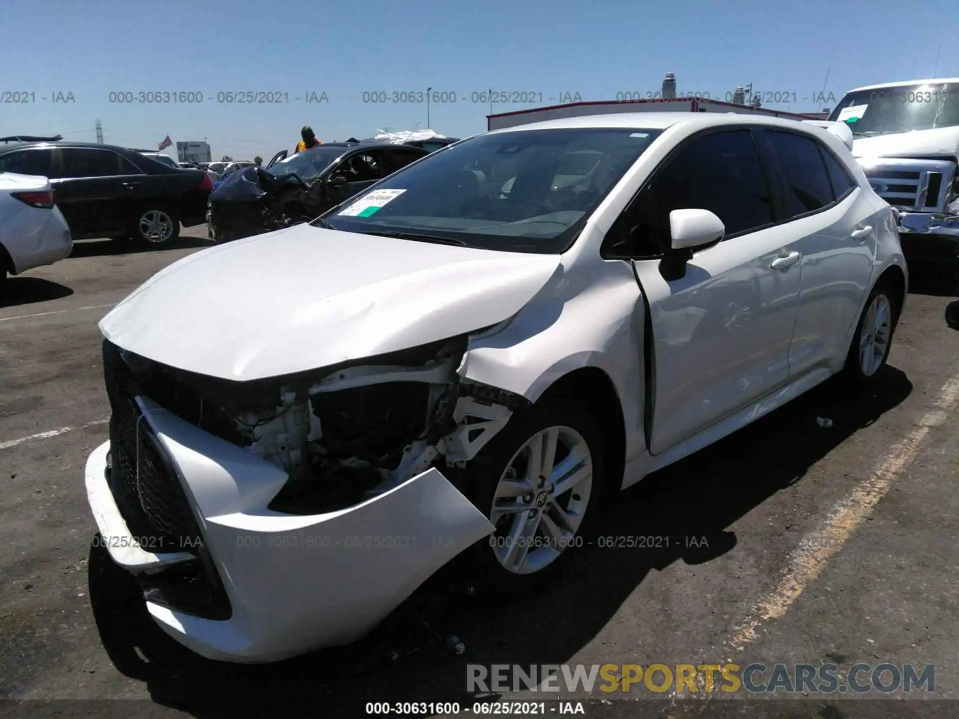 2 Photograph of a damaged car JTNK4RBE1K3023701 TOYOTA COROLLA HATCHBACK 2019