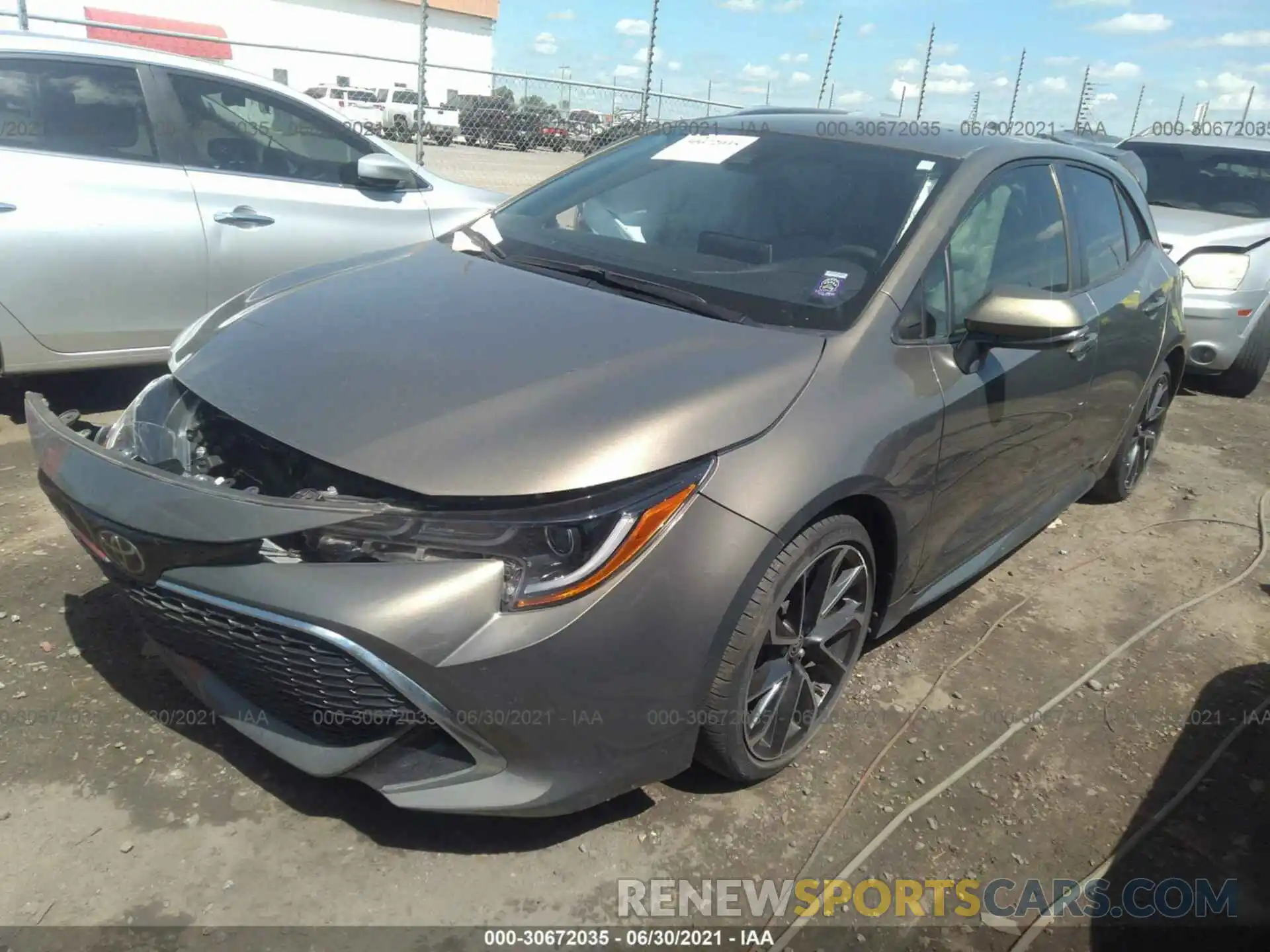 2 Photograph of a damaged car JTNK4RBE1K3025674 TOYOTA COROLLA HATCHBACK 2019