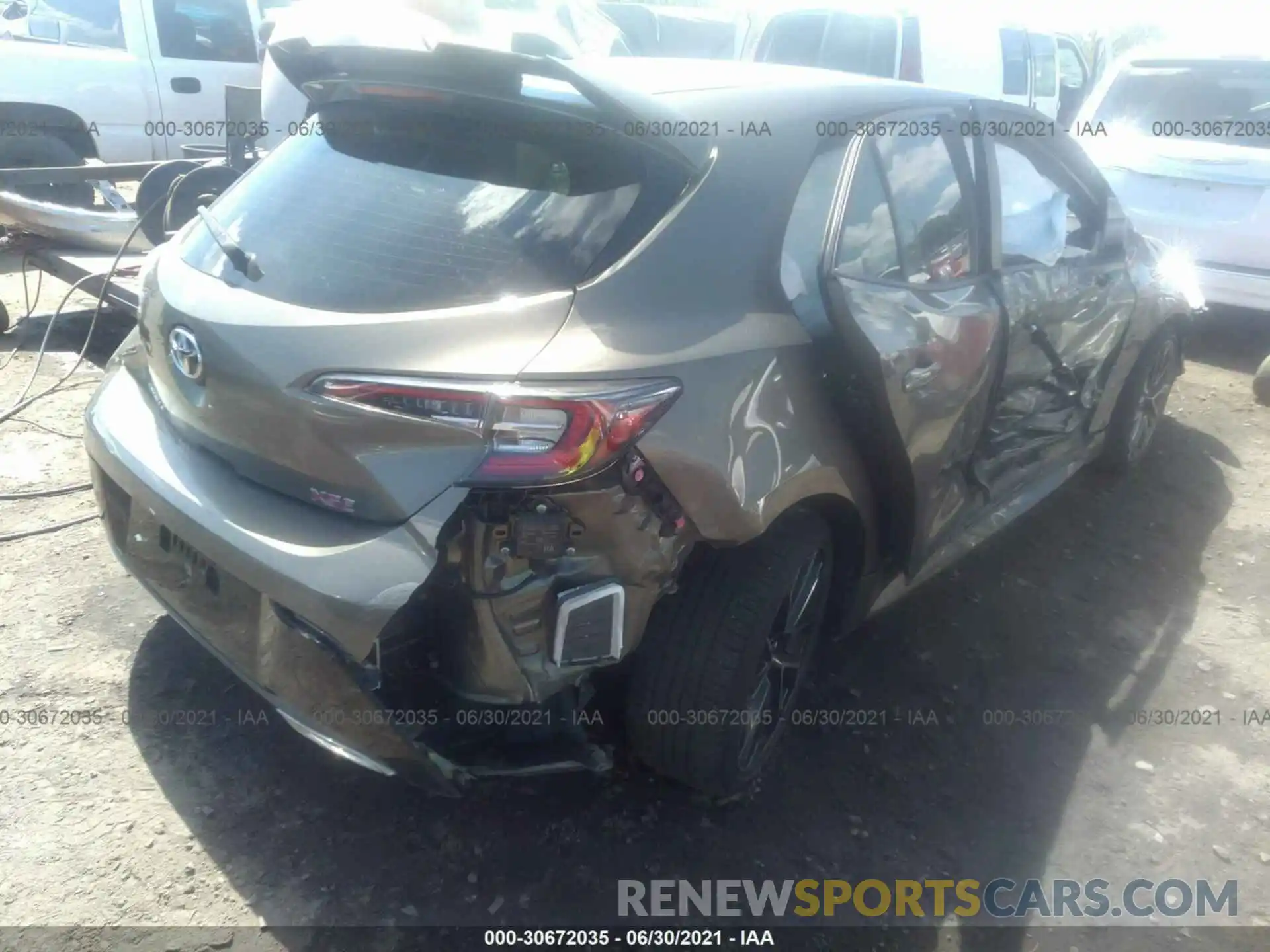 4 Photograph of a damaged car JTNK4RBE1K3025674 TOYOTA COROLLA HATCHBACK 2019