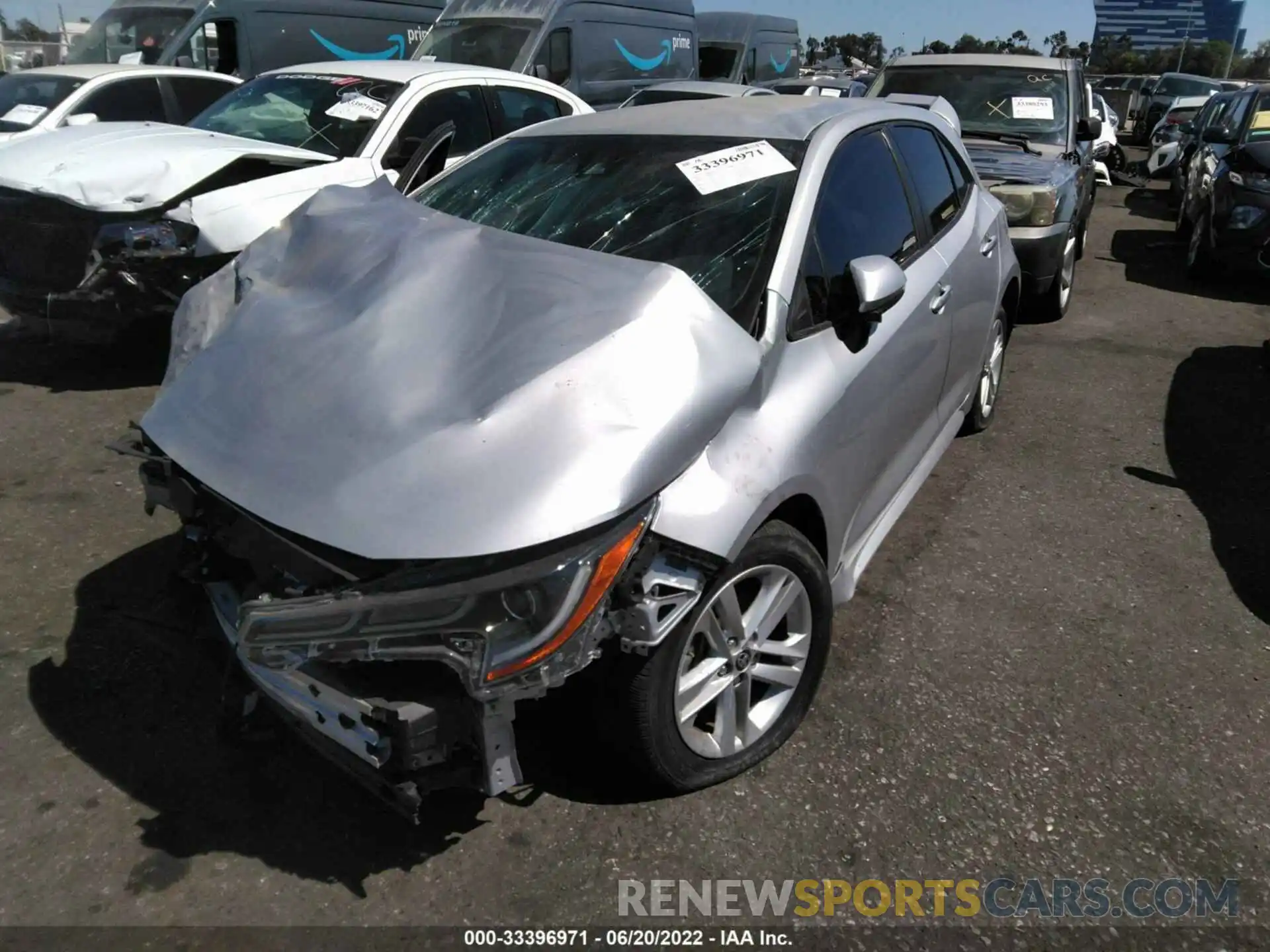 2 Photograph of a damaged car JTNK4RBE1K3032317 TOYOTA COROLLA HATCHBACK 2019