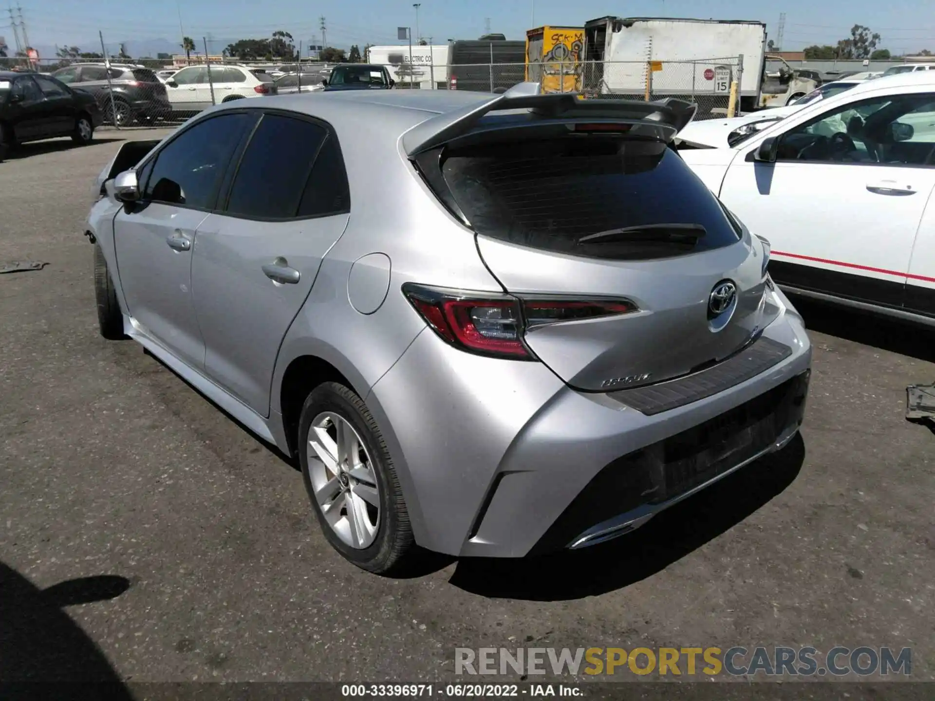 3 Photograph of a damaged car JTNK4RBE1K3032317 TOYOTA COROLLA HATCHBACK 2019