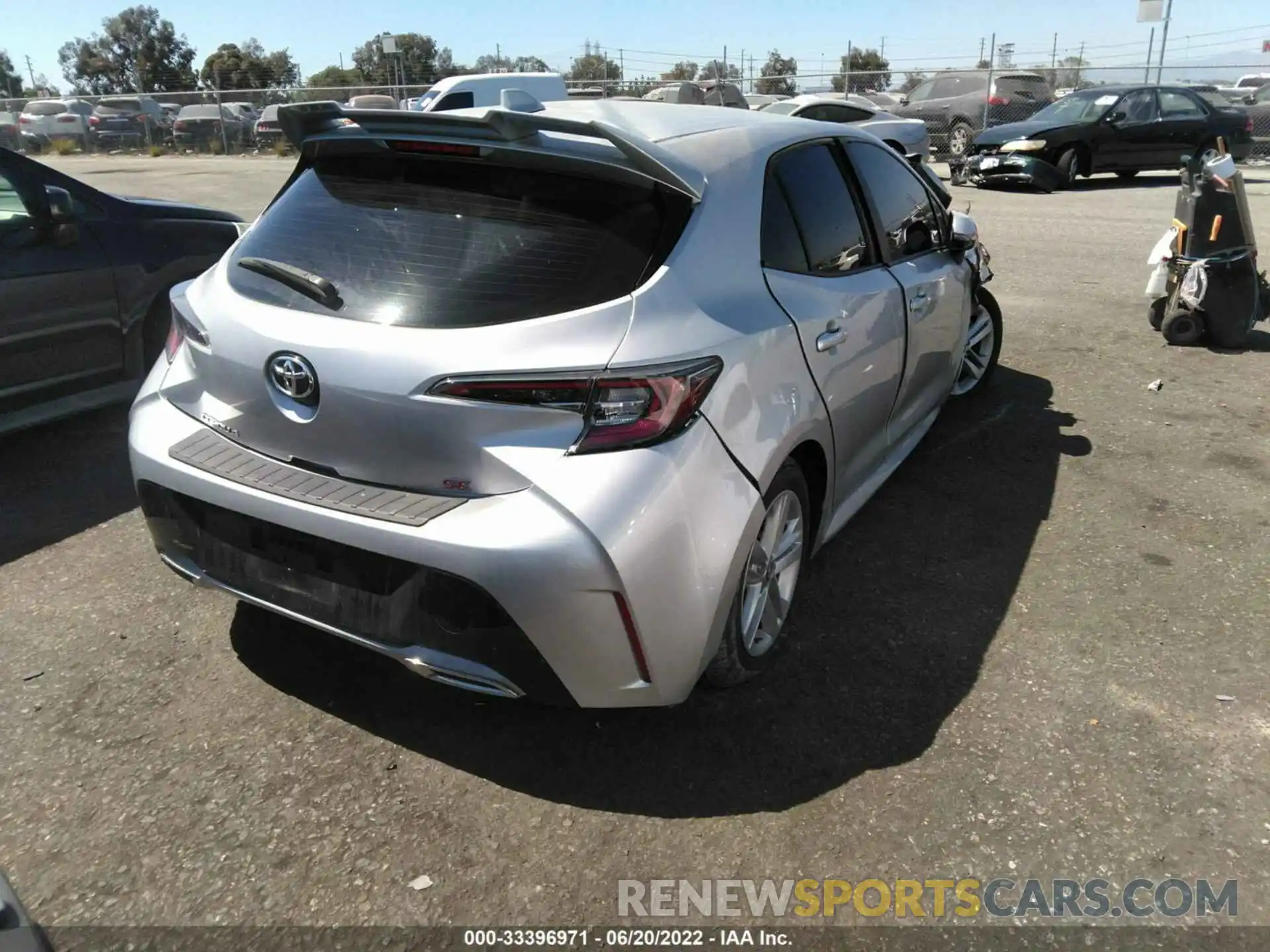 4 Photograph of a damaged car JTNK4RBE1K3032317 TOYOTA COROLLA HATCHBACK 2019