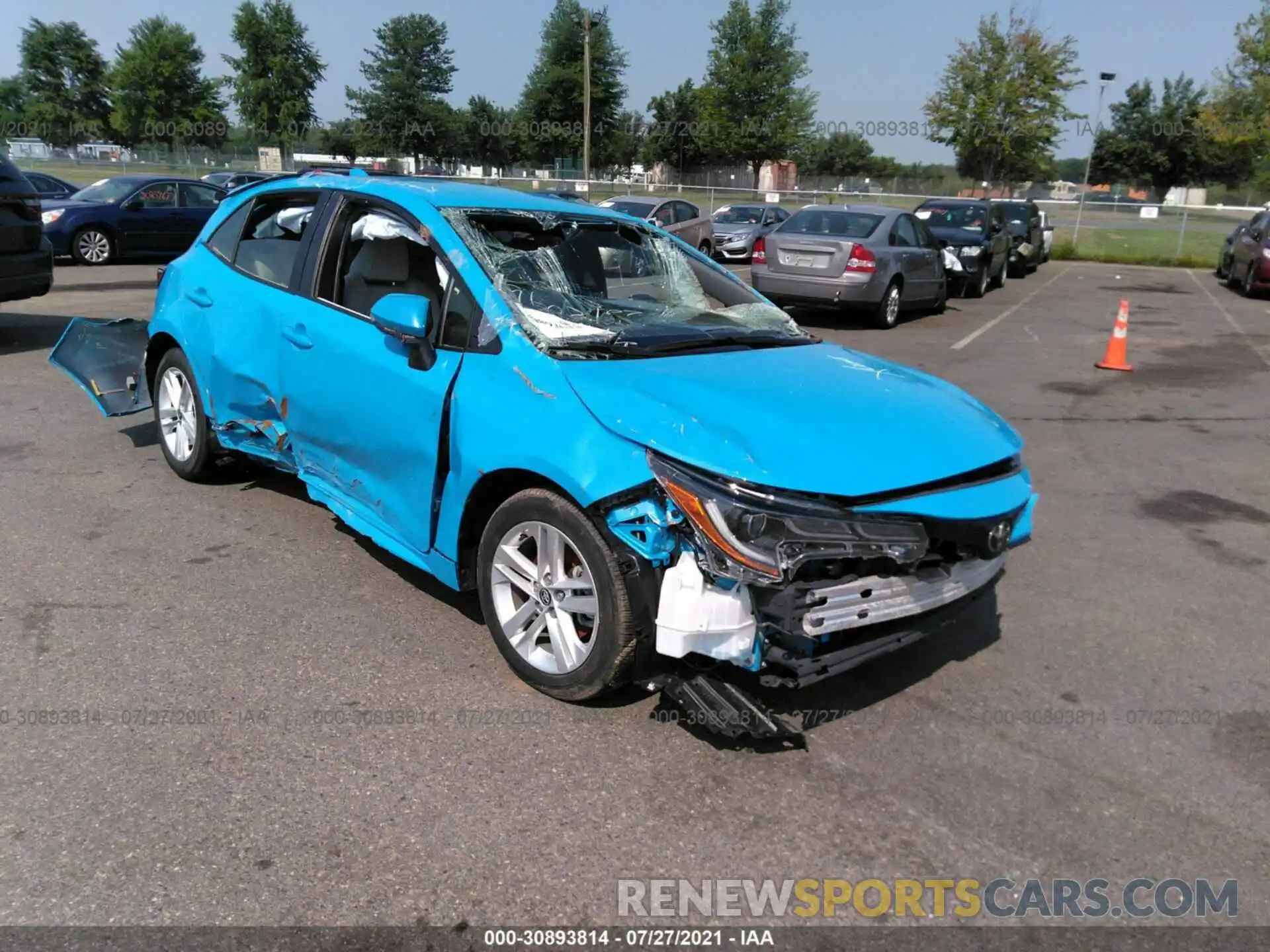 1 Photograph of a damaged car JTNK4RBE1K3039672 TOYOTA COROLLA HATCHBACK 2019