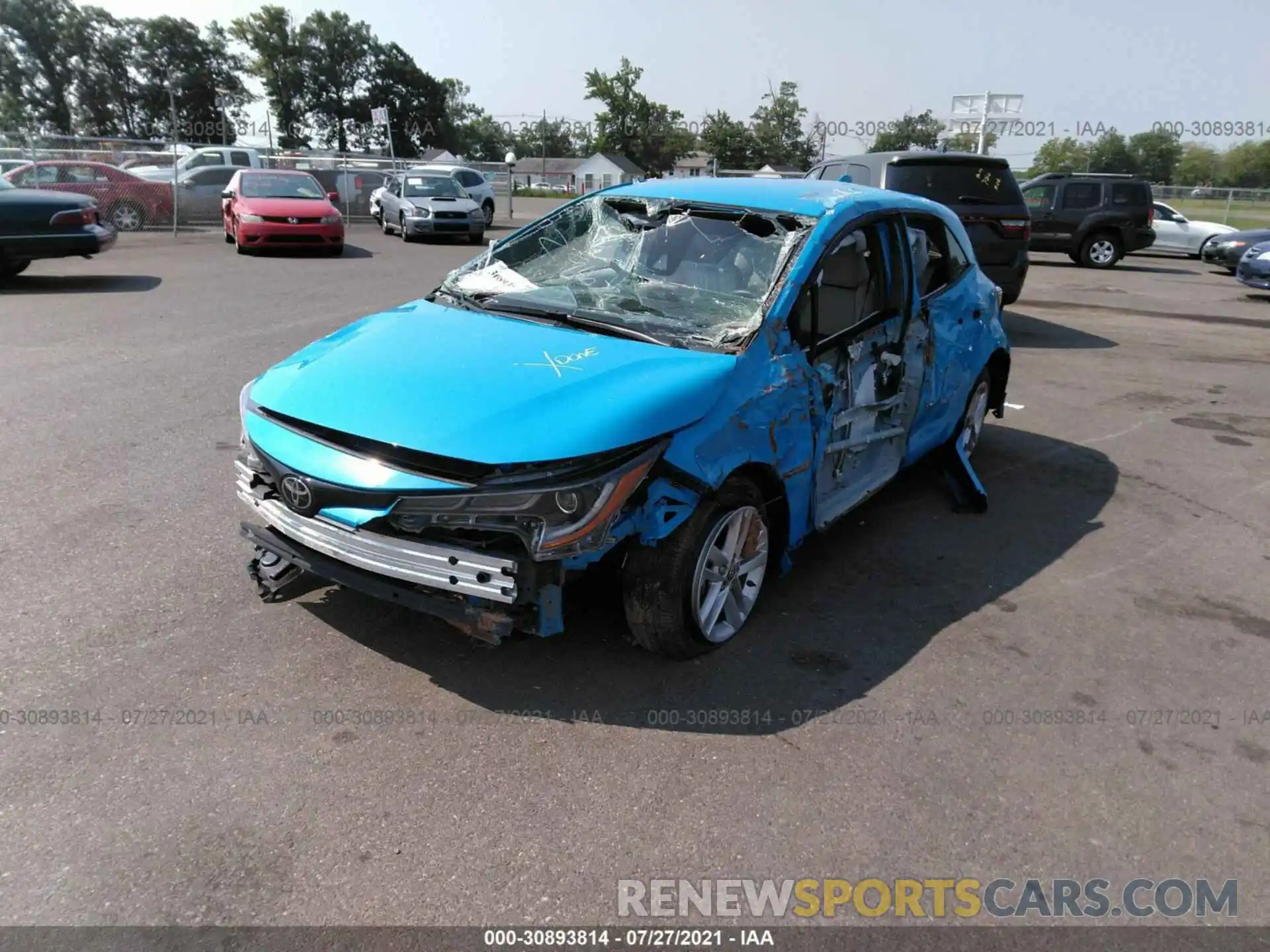 2 Photograph of a damaged car JTNK4RBE1K3039672 TOYOTA COROLLA HATCHBACK 2019