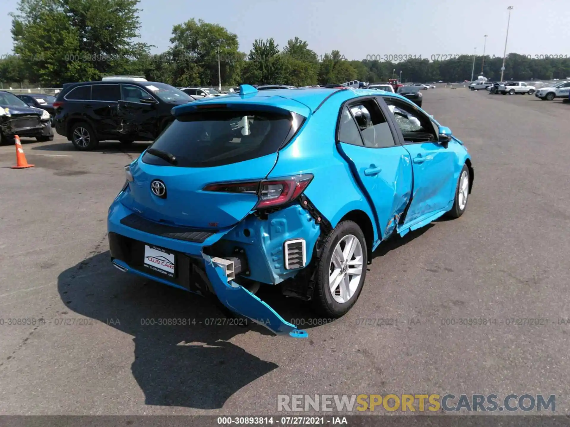 4 Photograph of a damaged car JTNK4RBE1K3039672 TOYOTA COROLLA HATCHBACK 2019