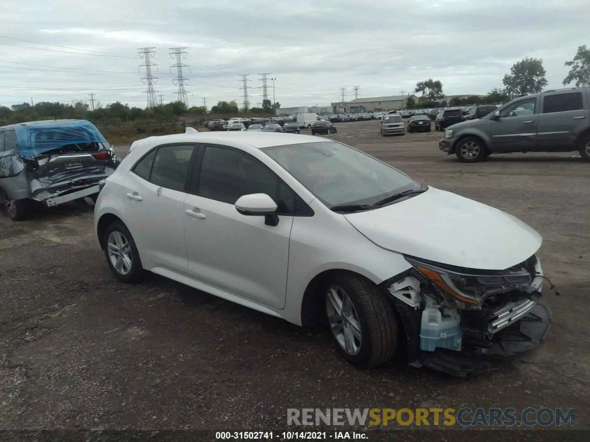 1 Photograph of a damaged car JTNK4RBE1K3042295 TOYOTA COROLLA HATCHBACK 2019