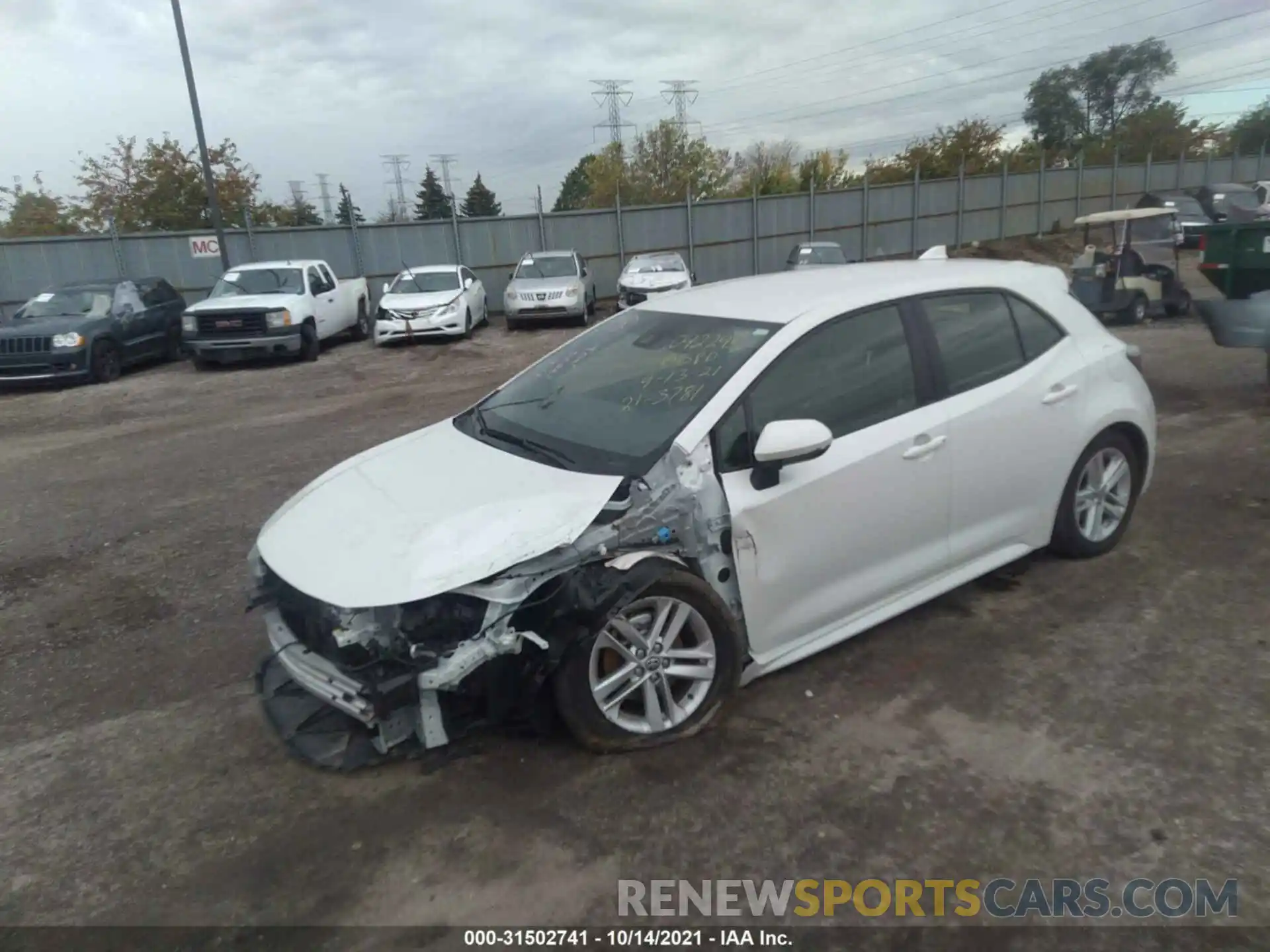 2 Photograph of a damaged car JTNK4RBE1K3042295 TOYOTA COROLLA HATCHBACK 2019