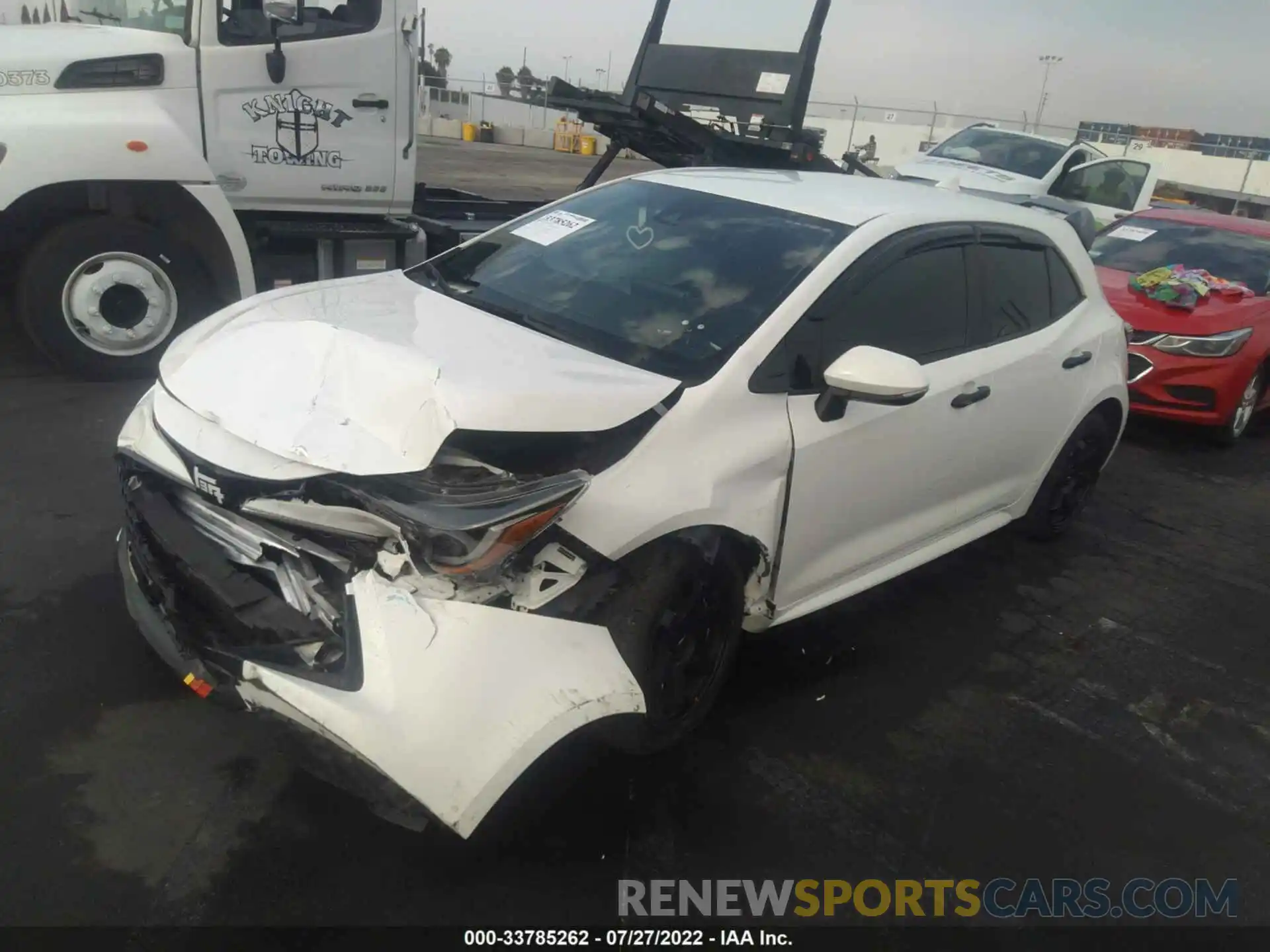 2 Photograph of a damaged car JTNK4RBE1K3045245 TOYOTA COROLLA HATCHBACK 2019