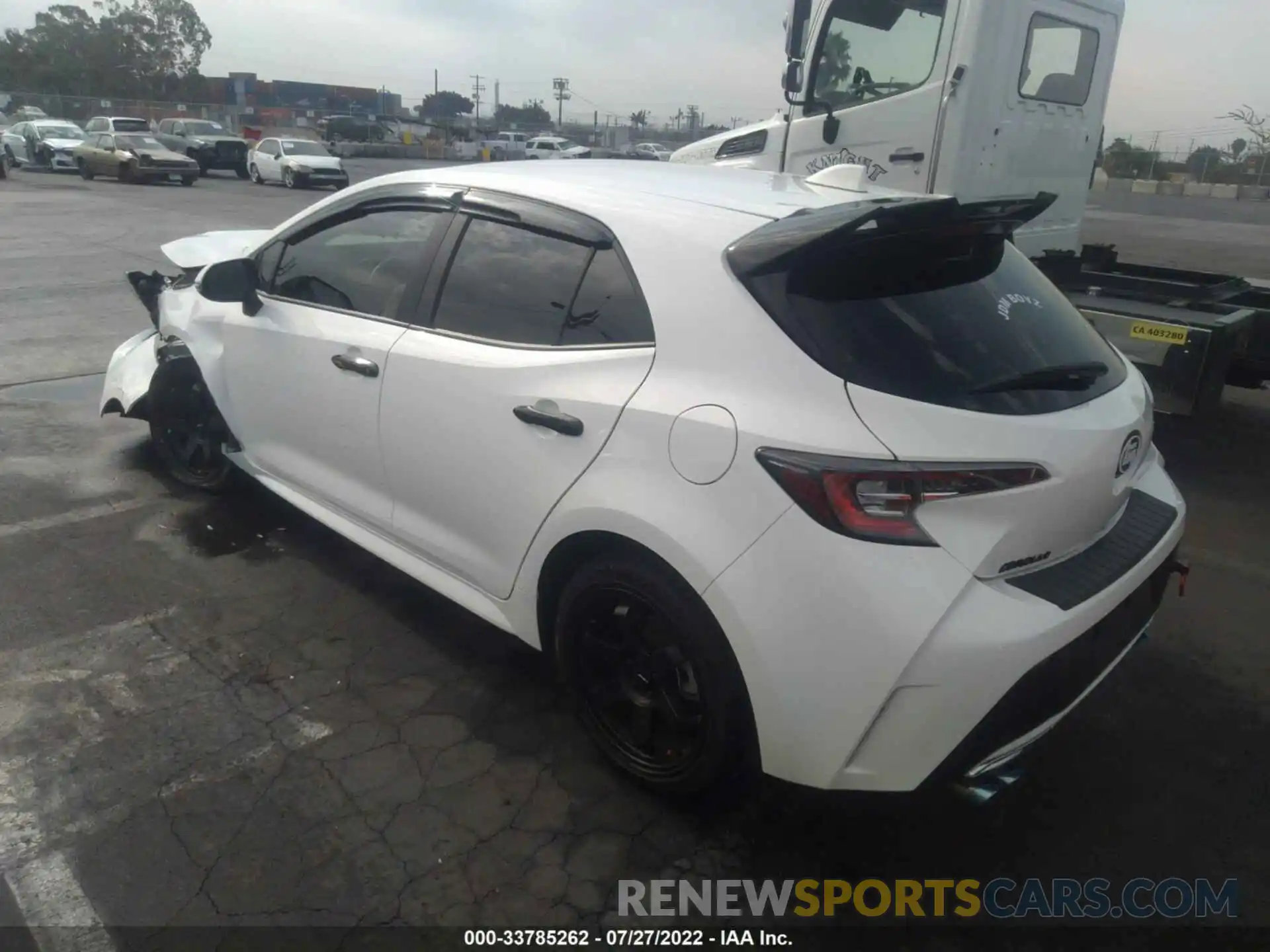 3 Photograph of a damaged car JTNK4RBE1K3045245 TOYOTA COROLLA HATCHBACK 2019