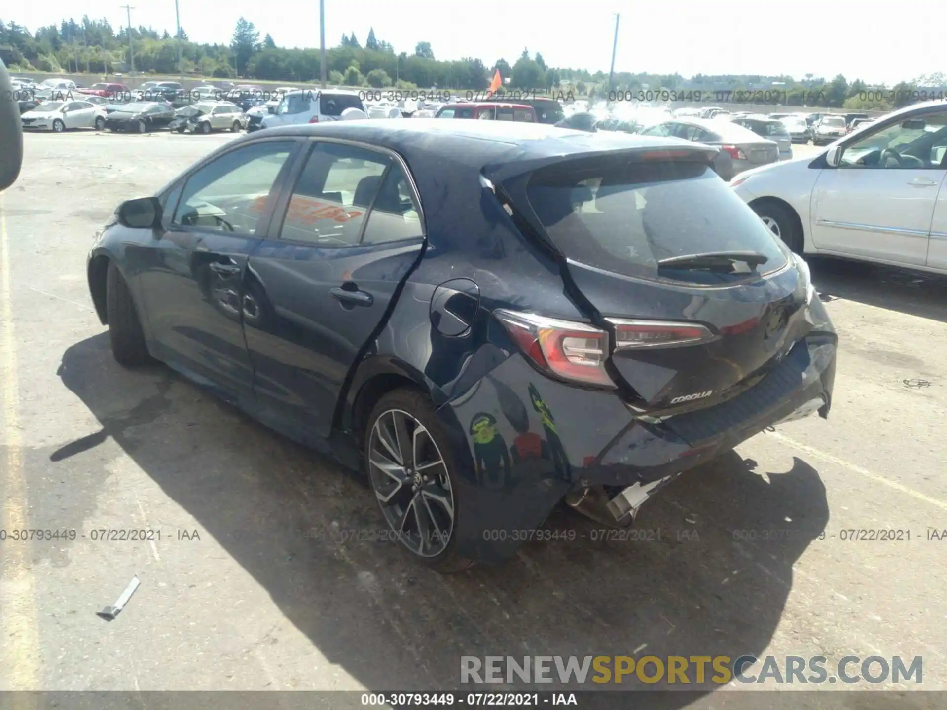 3 Photograph of a damaged car JTNK4RBE1K3045651 TOYOTA COROLLA HATCHBACK 2019