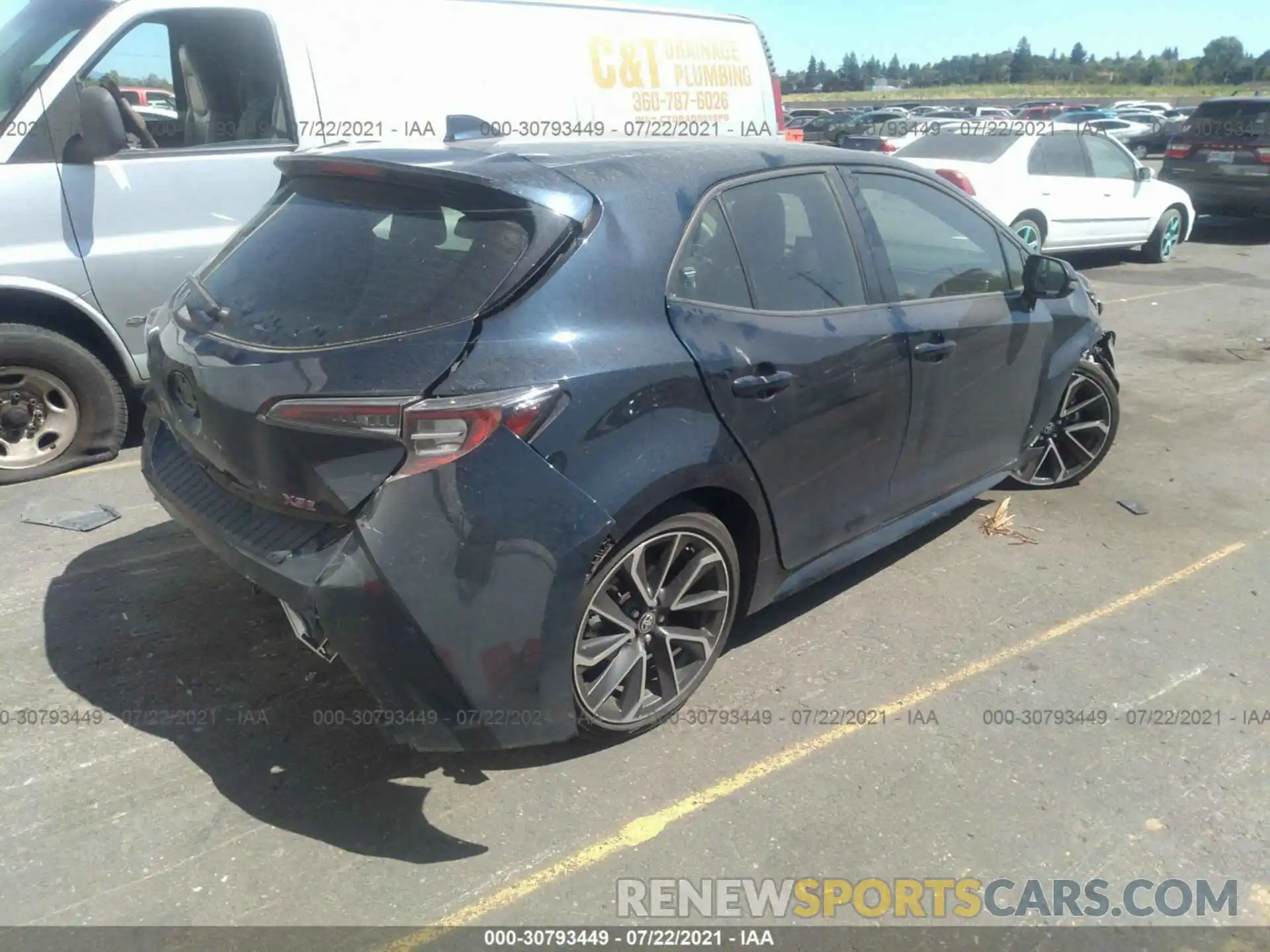 4 Photograph of a damaged car JTNK4RBE1K3045651 TOYOTA COROLLA HATCHBACK 2019