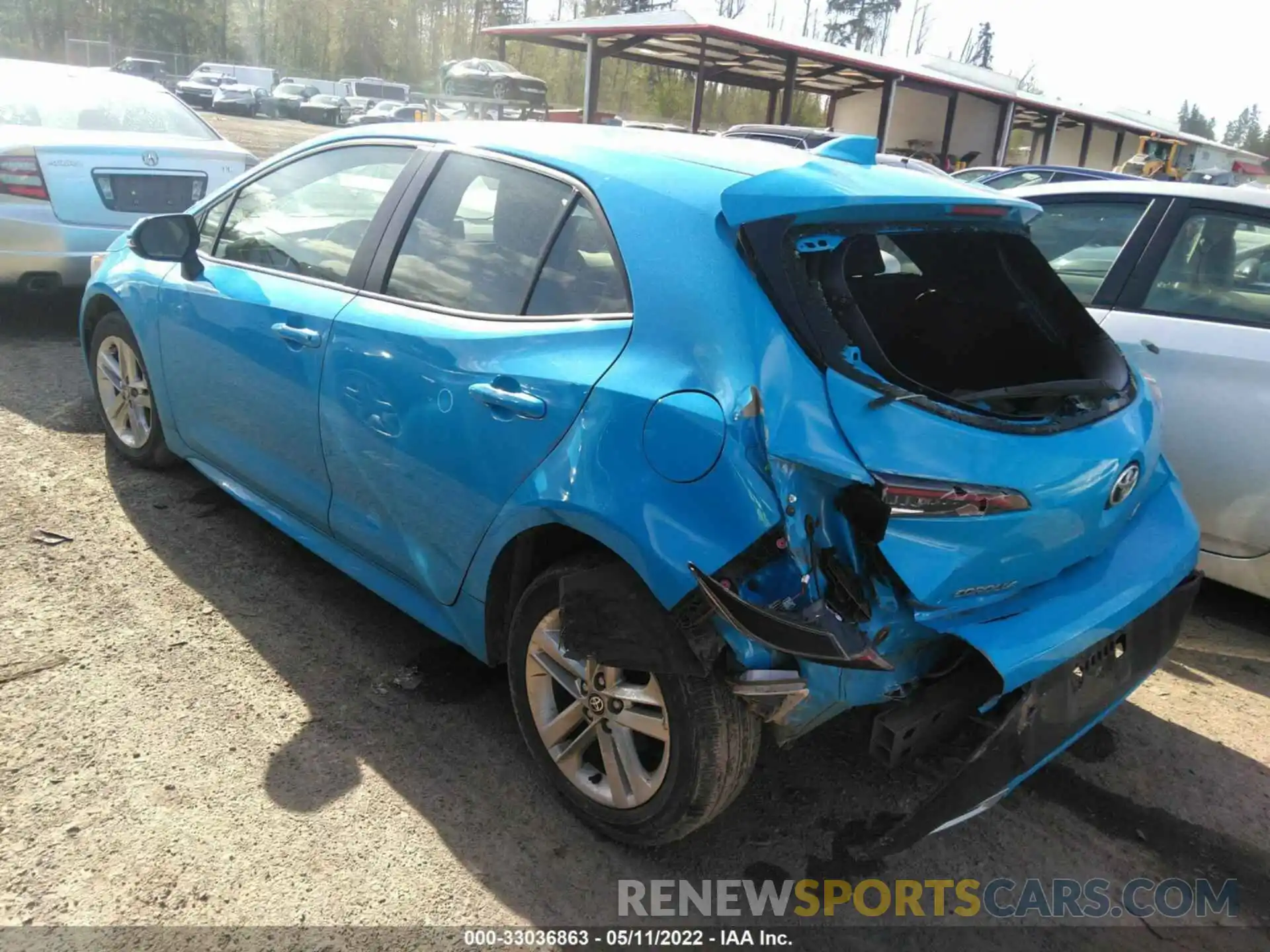 3 Photograph of a damaged car JTNK4RBE2K3005000 TOYOTA COROLLA HATCHBACK 2019