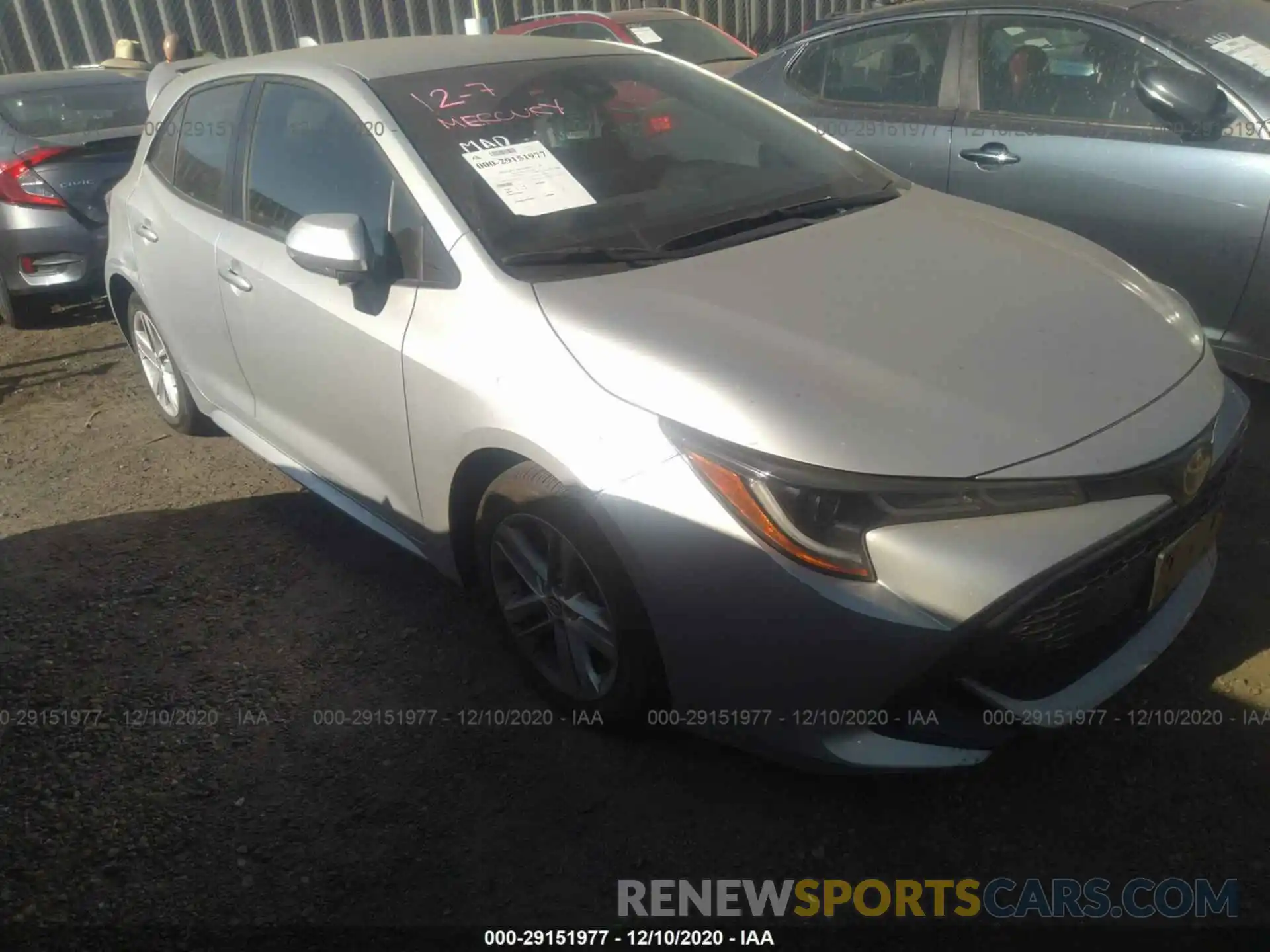 1 Photograph of a damaged car JTNK4RBE2K3010052 TOYOTA COROLLA HATCHBACK 2019