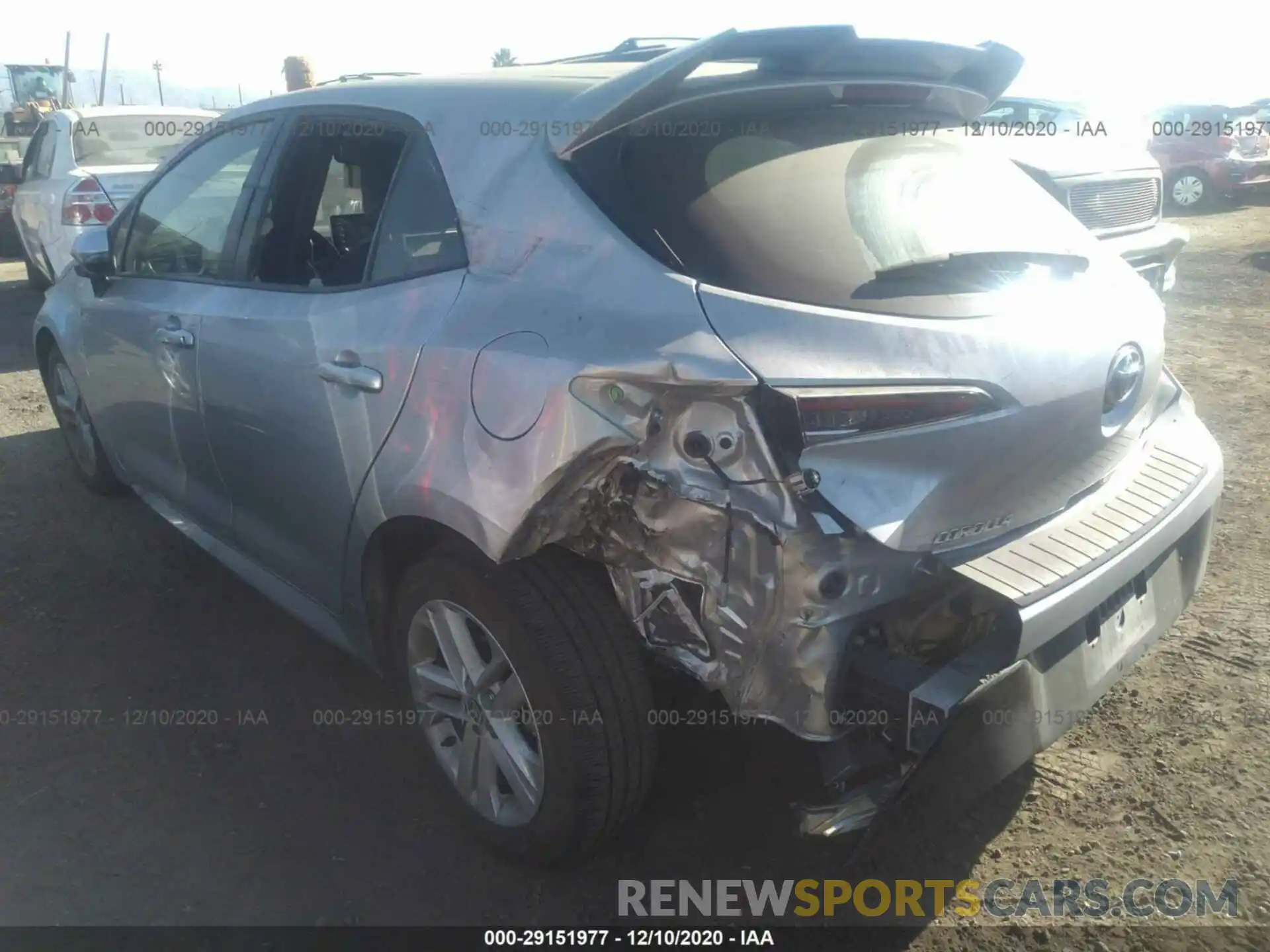 3 Photograph of a damaged car JTNK4RBE2K3010052 TOYOTA COROLLA HATCHBACK 2019