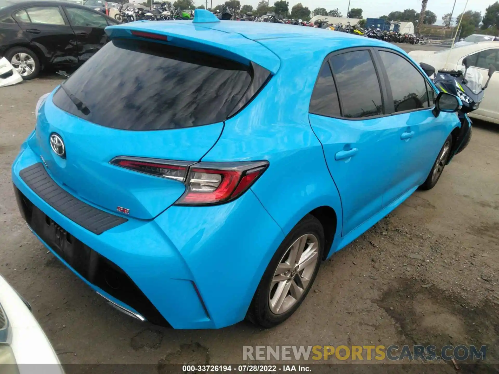 4 Photograph of a damaged car JTNK4RBE2K3038255 TOYOTA COROLLA HATCHBACK 2019