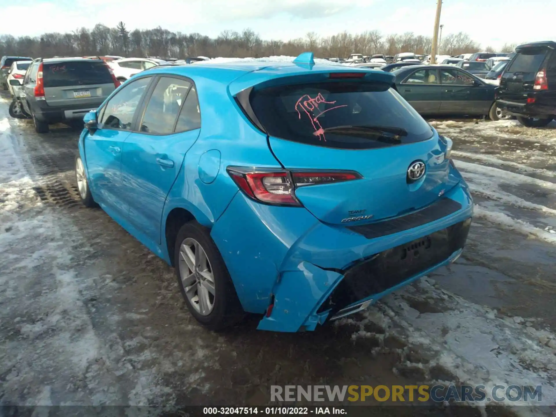 3 Photograph of a damaged car JTNK4RBE2K3039096 TOYOTA COROLLA HATCHBACK 2019