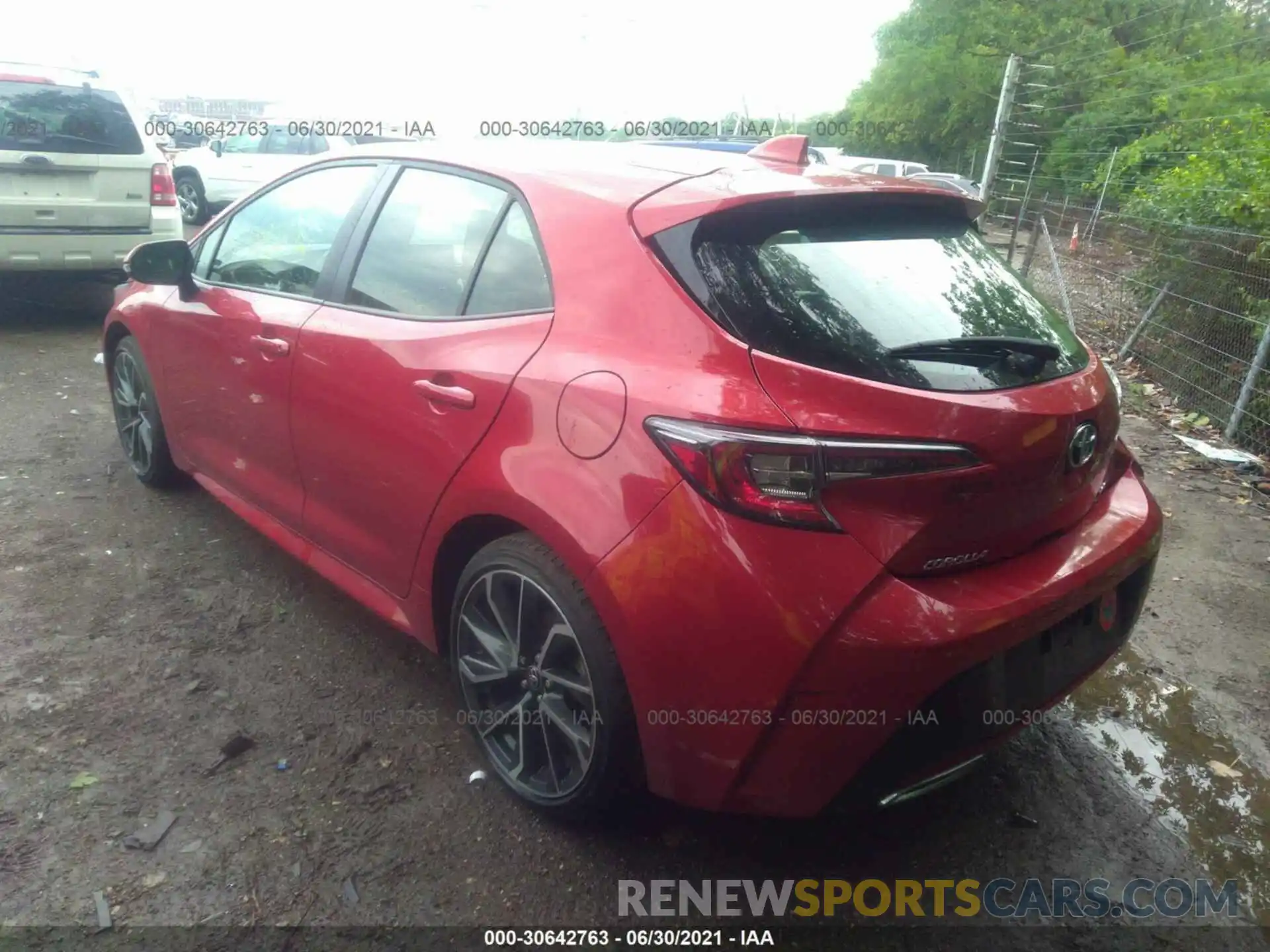 3 Photograph of a damaged car JTNK4RBE2K3040734 TOYOTA COROLLA HATCHBACK 2019