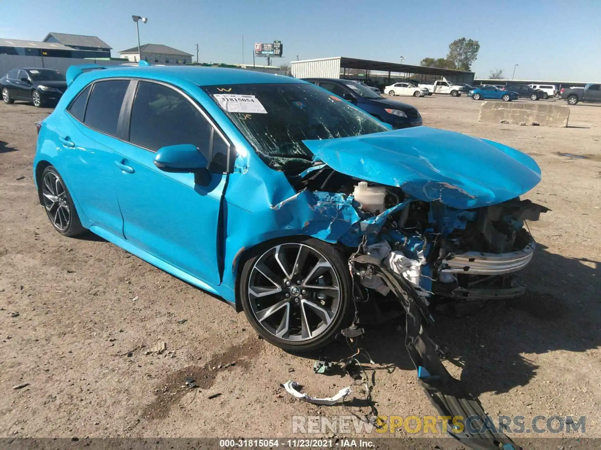 1 Photograph of a damaged car JTNK4RBE2K3041138 TOYOTA COROLLA HATCHBACK 2019