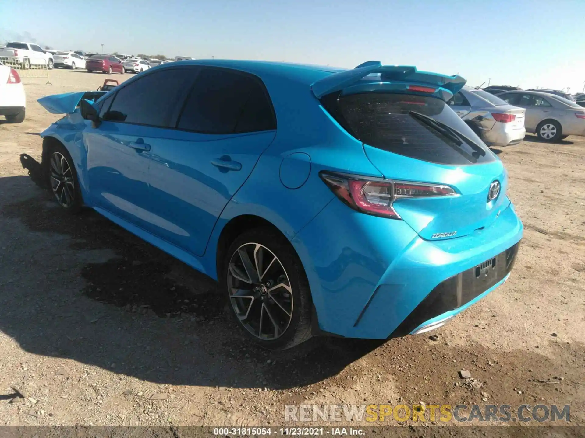 3 Photograph of a damaged car JTNK4RBE2K3041138 TOYOTA COROLLA HATCHBACK 2019