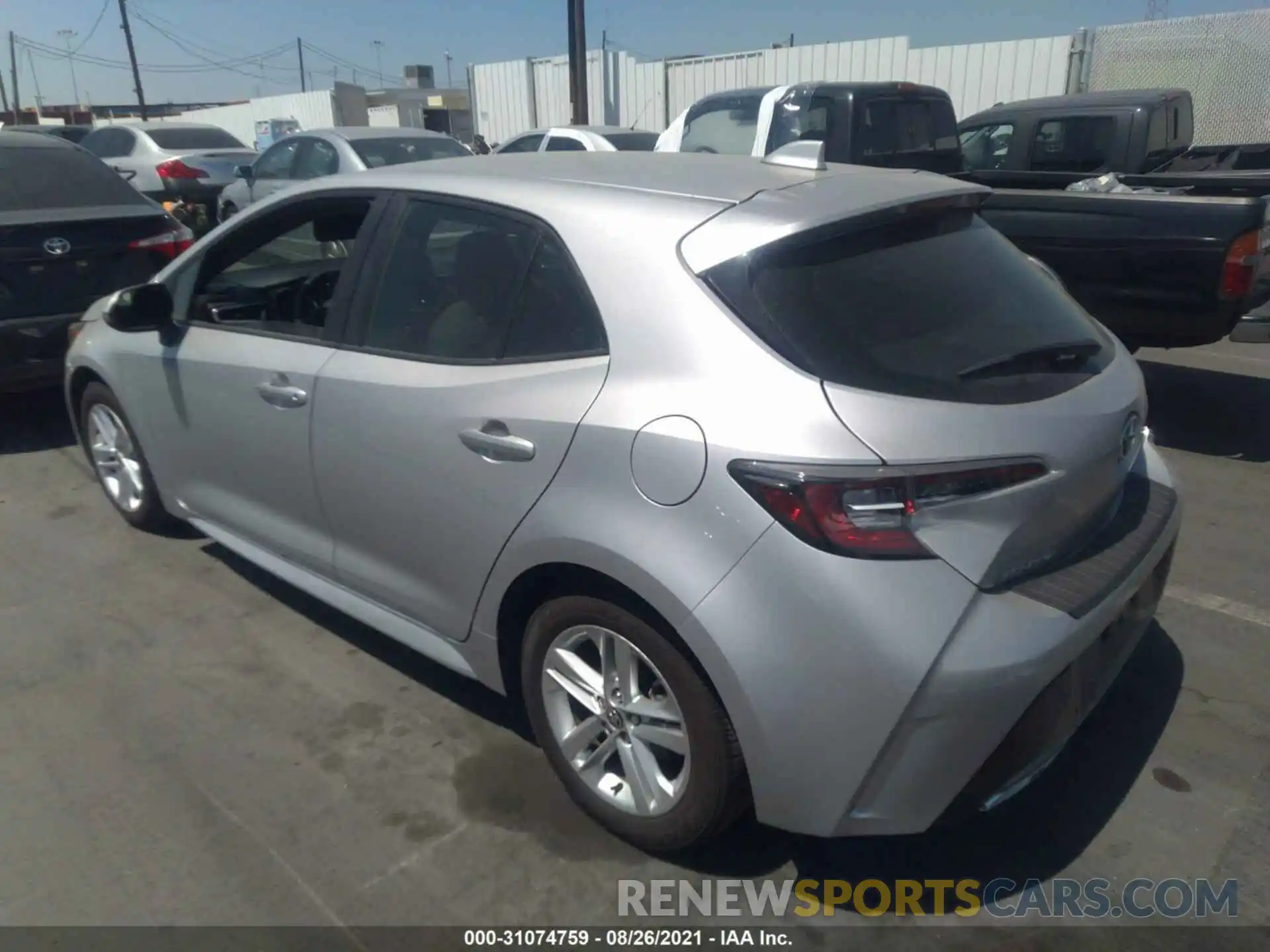 3 Photograph of a damaged car JTNK4RBE2K3042466 TOYOTA COROLLA HATCHBACK 2019