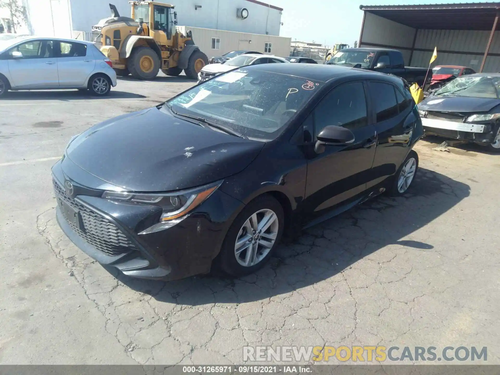 2 Photograph of a damaged car JTNK4RBE2K3048722 TOYOTA COROLLA HATCHBACK 2019