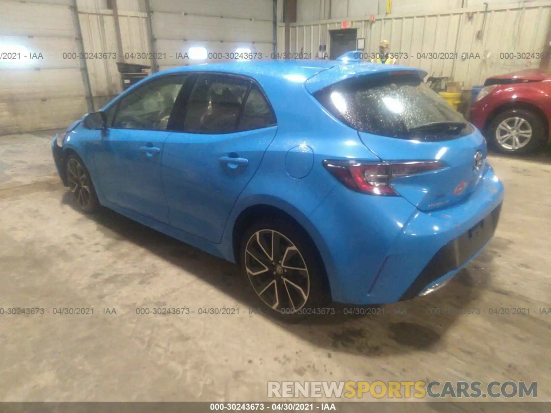 3 Фотография поврежденного автомобиля JTNK4RBE2K3050096 TOYOTA COROLLA HATCHBACK 2019