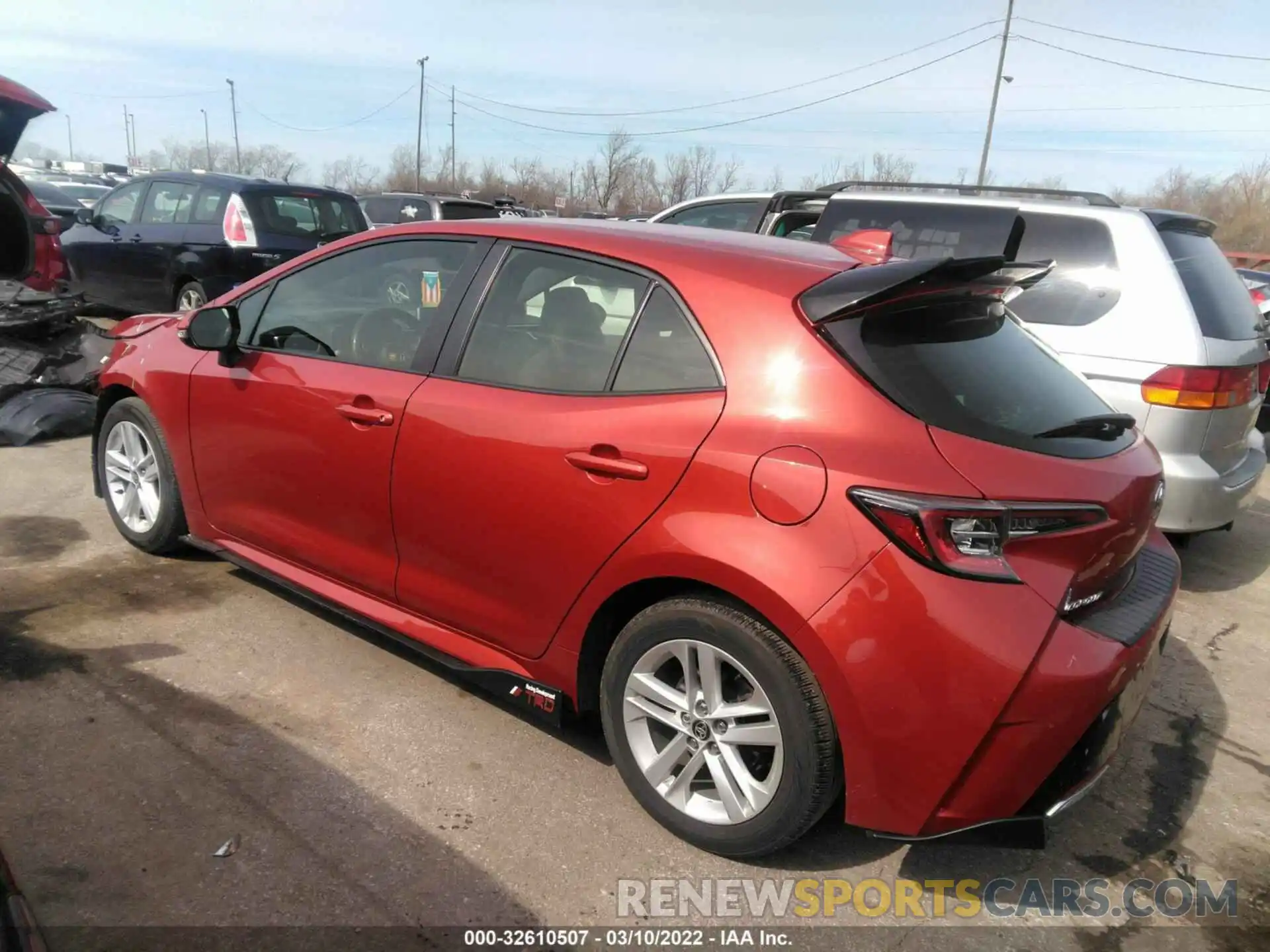 3 Photograph of a damaged car JTNK4RBE2K3052317 TOYOTA COROLLA HATCHBACK 2019