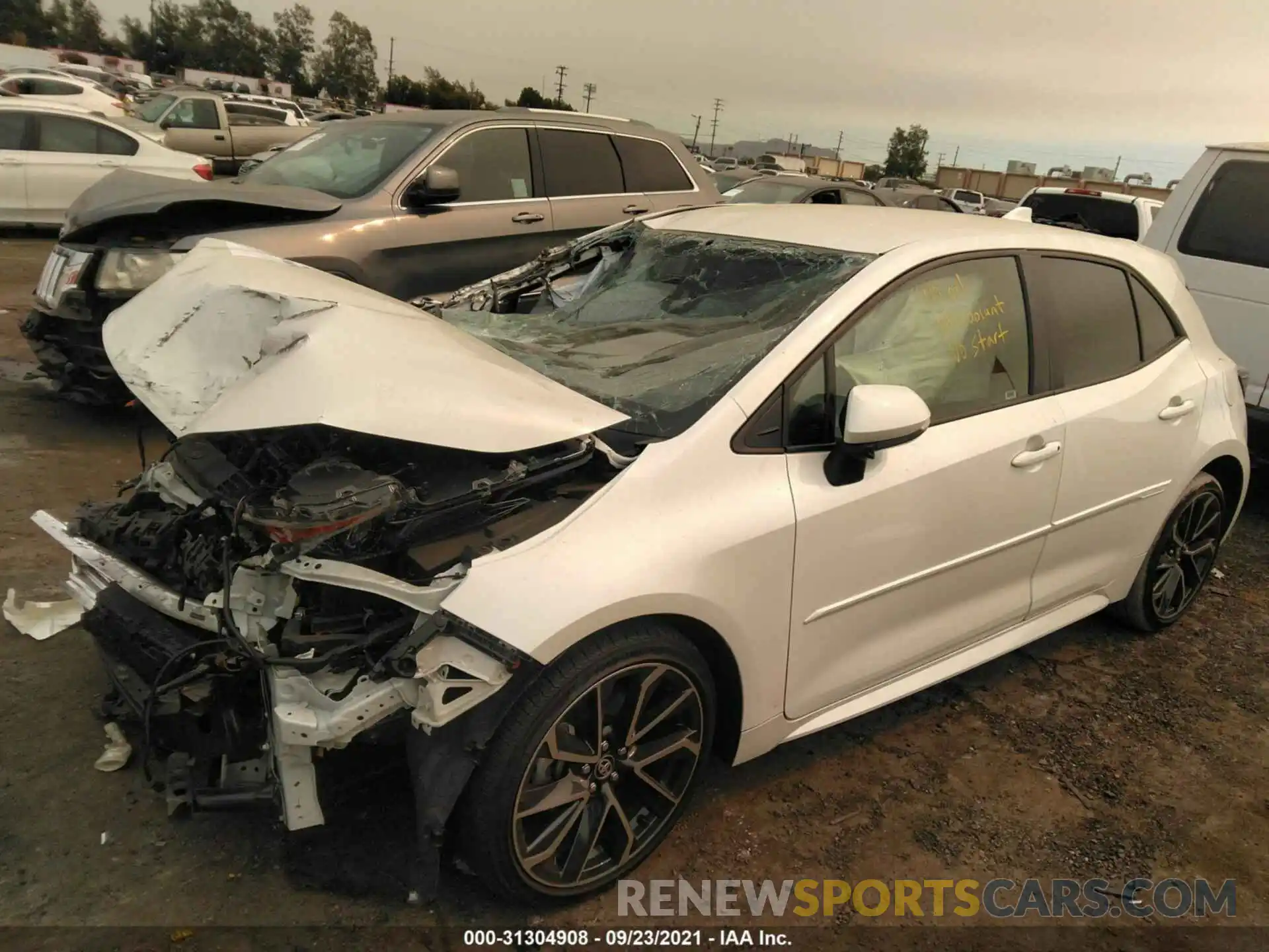 2 Photograph of a damaged car JTNK4RBE2K3060353 TOYOTA COROLLA HATCHBACK 2019