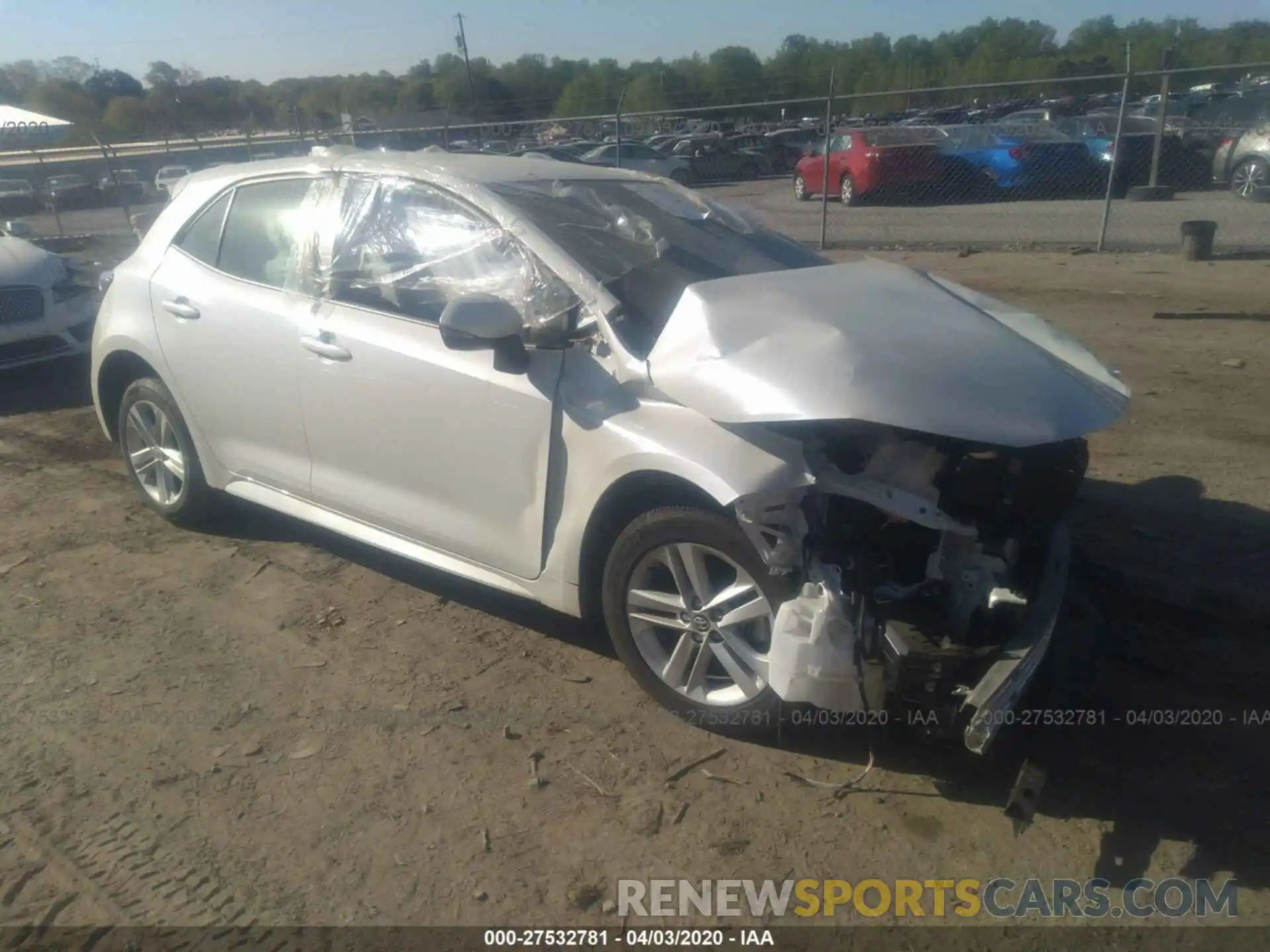 1 Photograph of a damaged car JTNK4RBE3K3004924 TOYOTA COROLLA HATCHBACK 2019