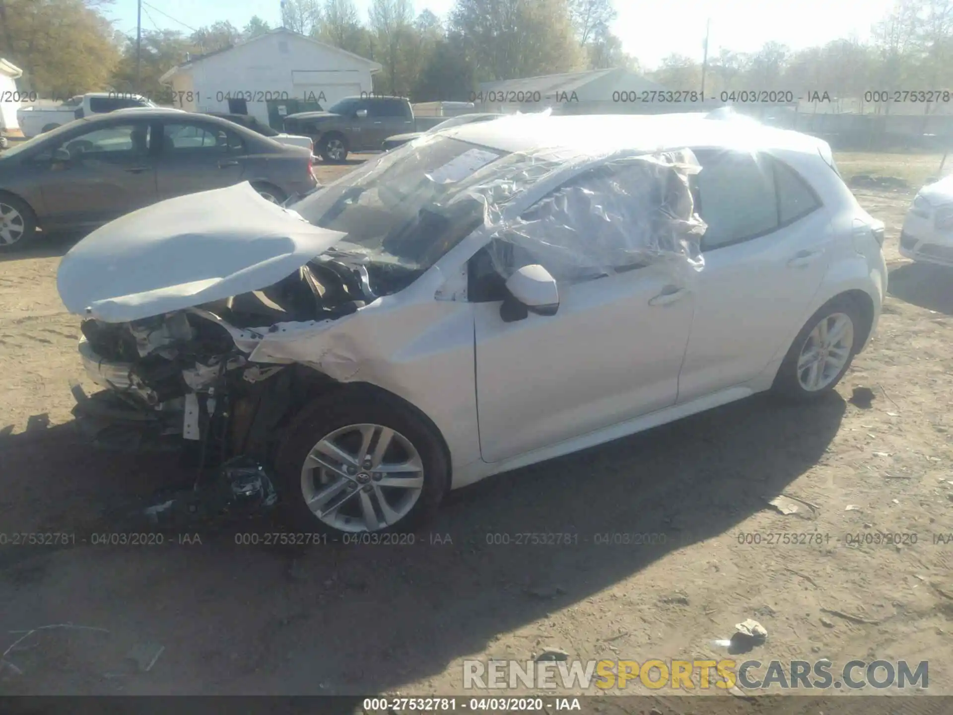 2 Photograph of a damaged car JTNK4RBE3K3004924 TOYOTA COROLLA HATCHBACK 2019