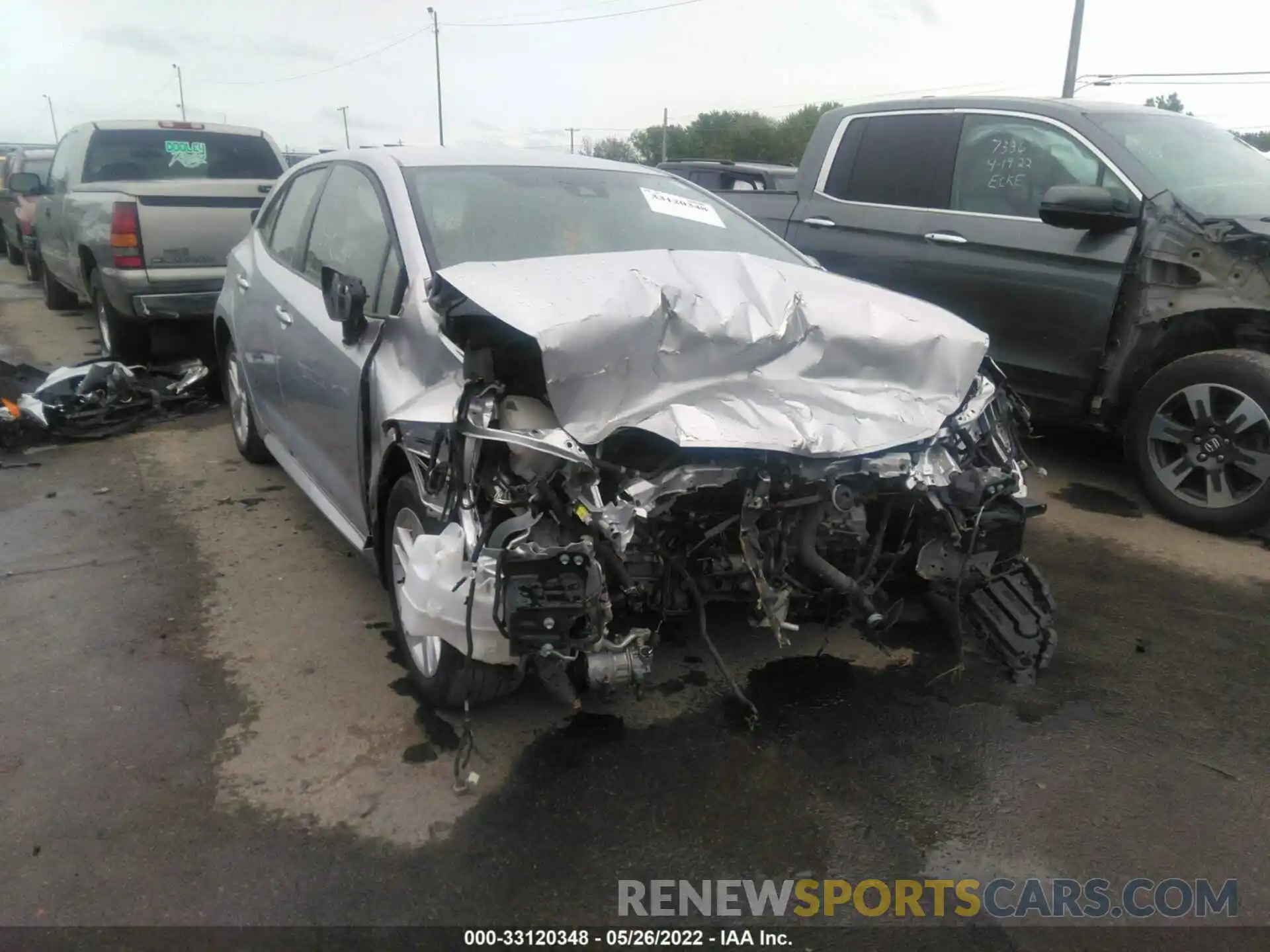 1 Photograph of a damaged car JTNK4RBE3K3019083 TOYOTA COROLLA HATCHBACK 2019