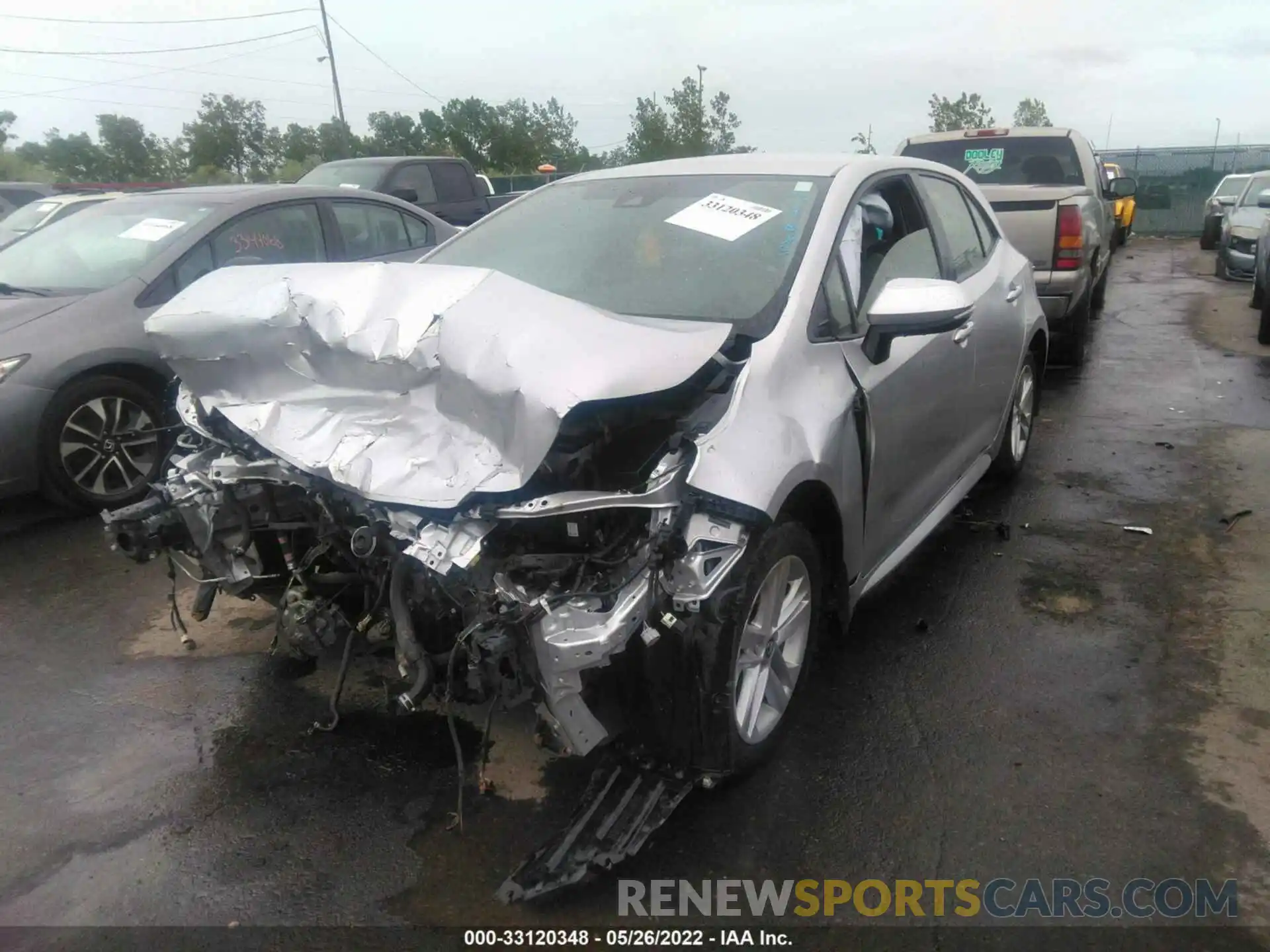 2 Photograph of a damaged car JTNK4RBE3K3019083 TOYOTA COROLLA HATCHBACK 2019